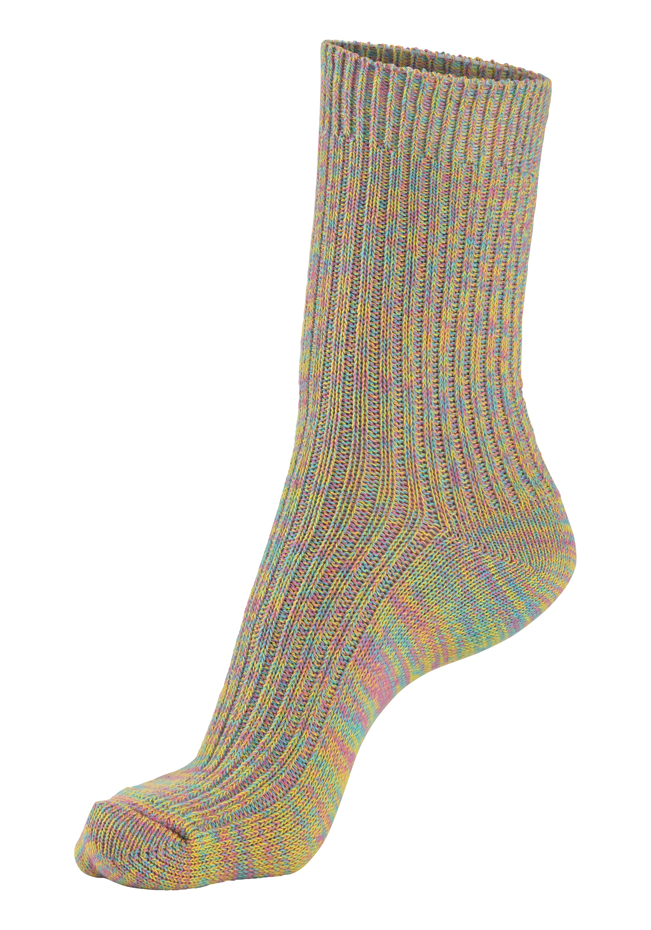 LASCANA Socken, (Packung, 5 Paar), gestrickt mit farbigen Garnen