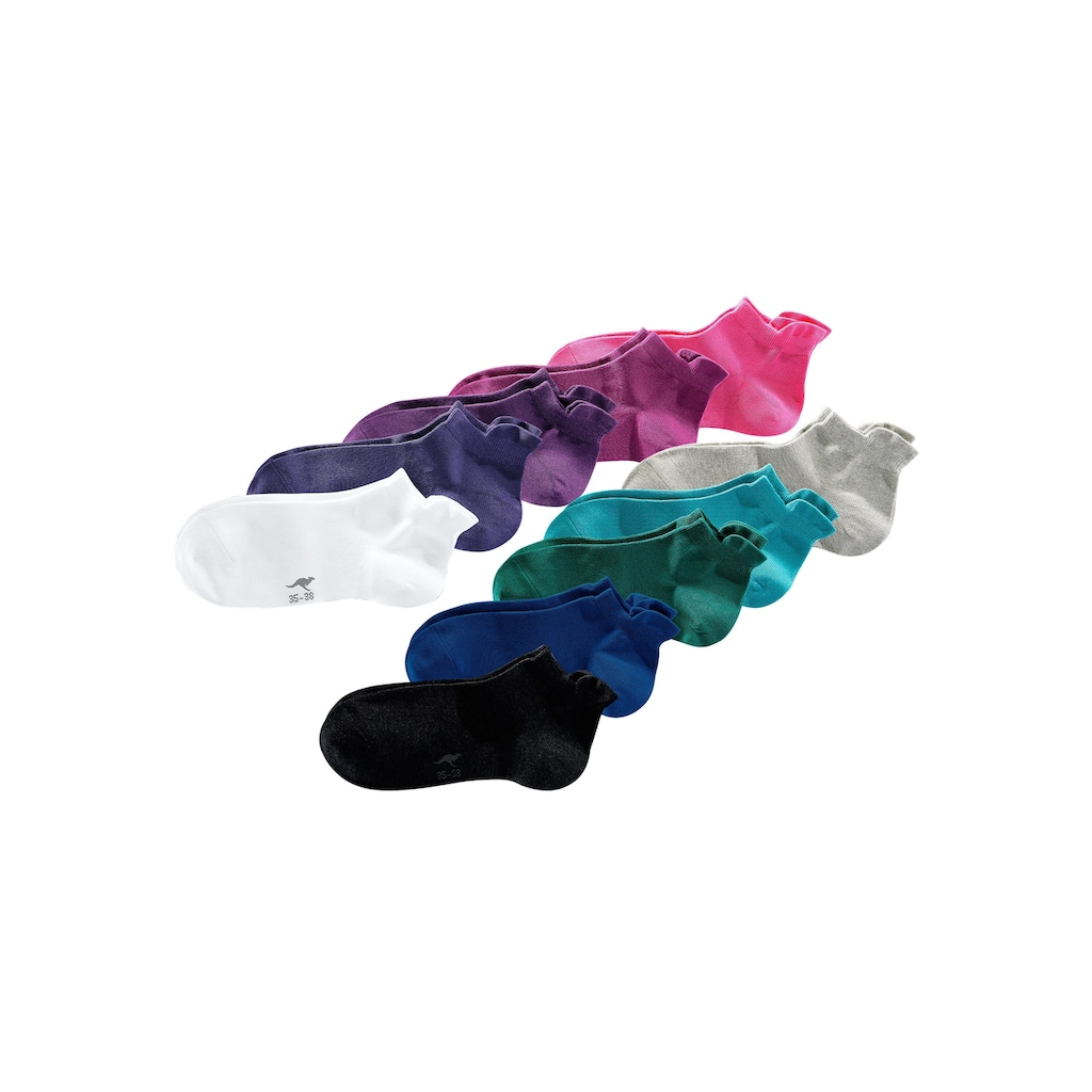 KangaROOS Sneakersocken, (Packung, 10 Paar), mit erhöhtem Bündchen