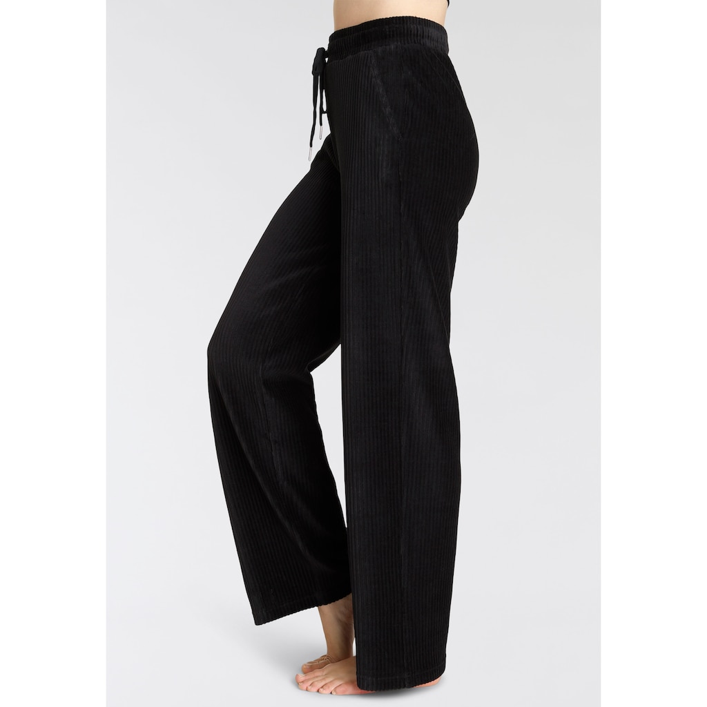 Vivance Homewearhose, mit breiter elastischen Cord Struktur, Loungewear