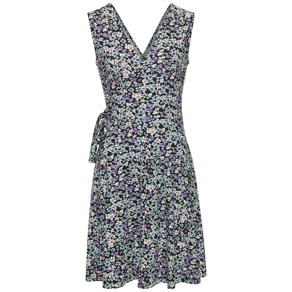 Vivance Jerseykleid, mit Alloverdruck und Bindeband, Wickelkleid, Sommerkleid