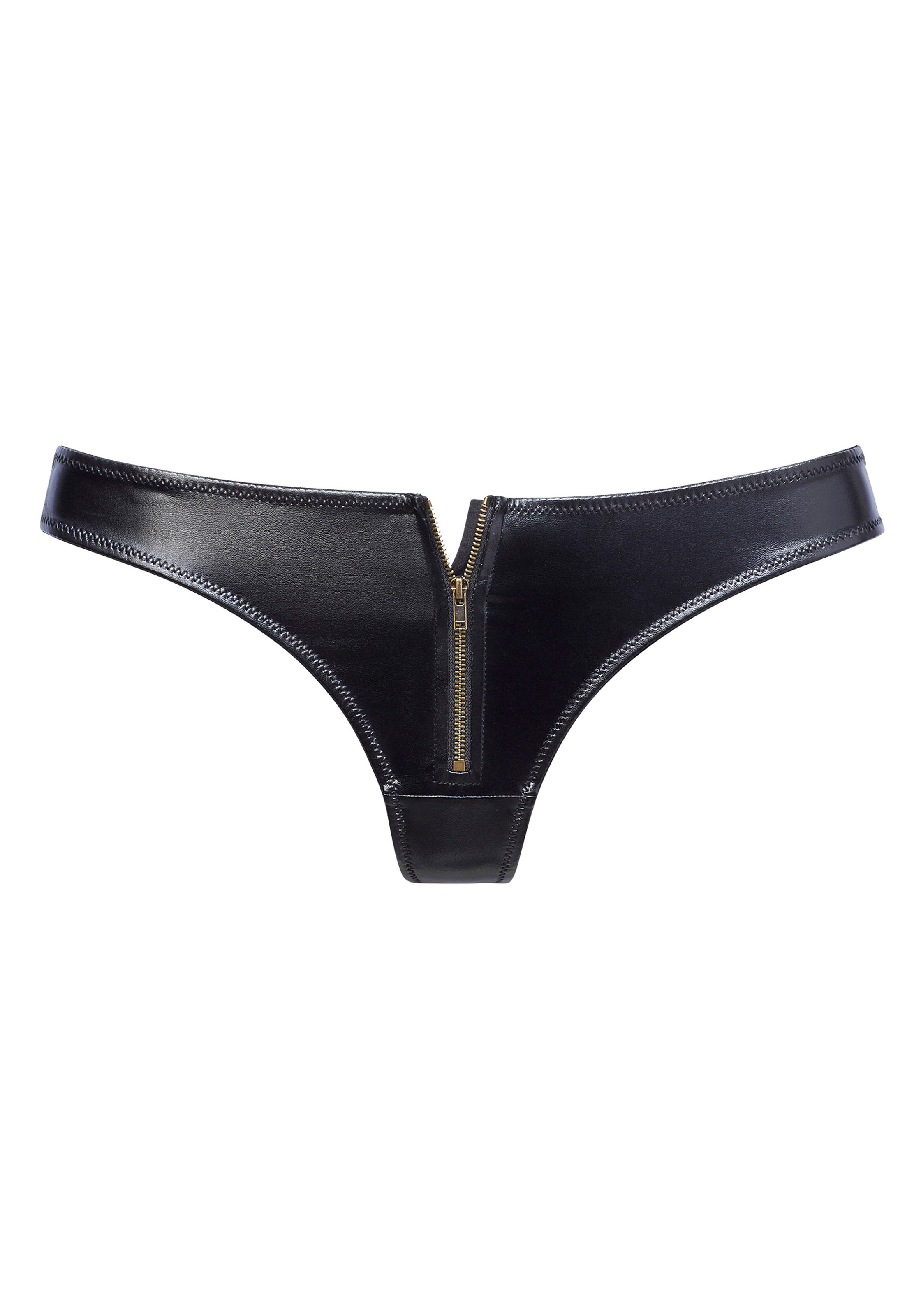 petite fleur gold String in Leder-Optik mit Reissverschluss (Kunstleder)