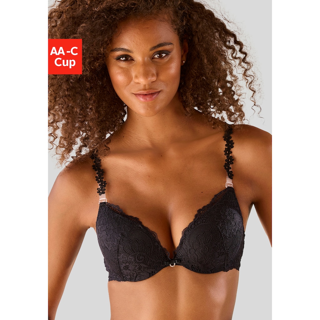 Vivance Push-up-BH, mit 3 extravaganten Trägern zum Austauschen, sexy Dessous