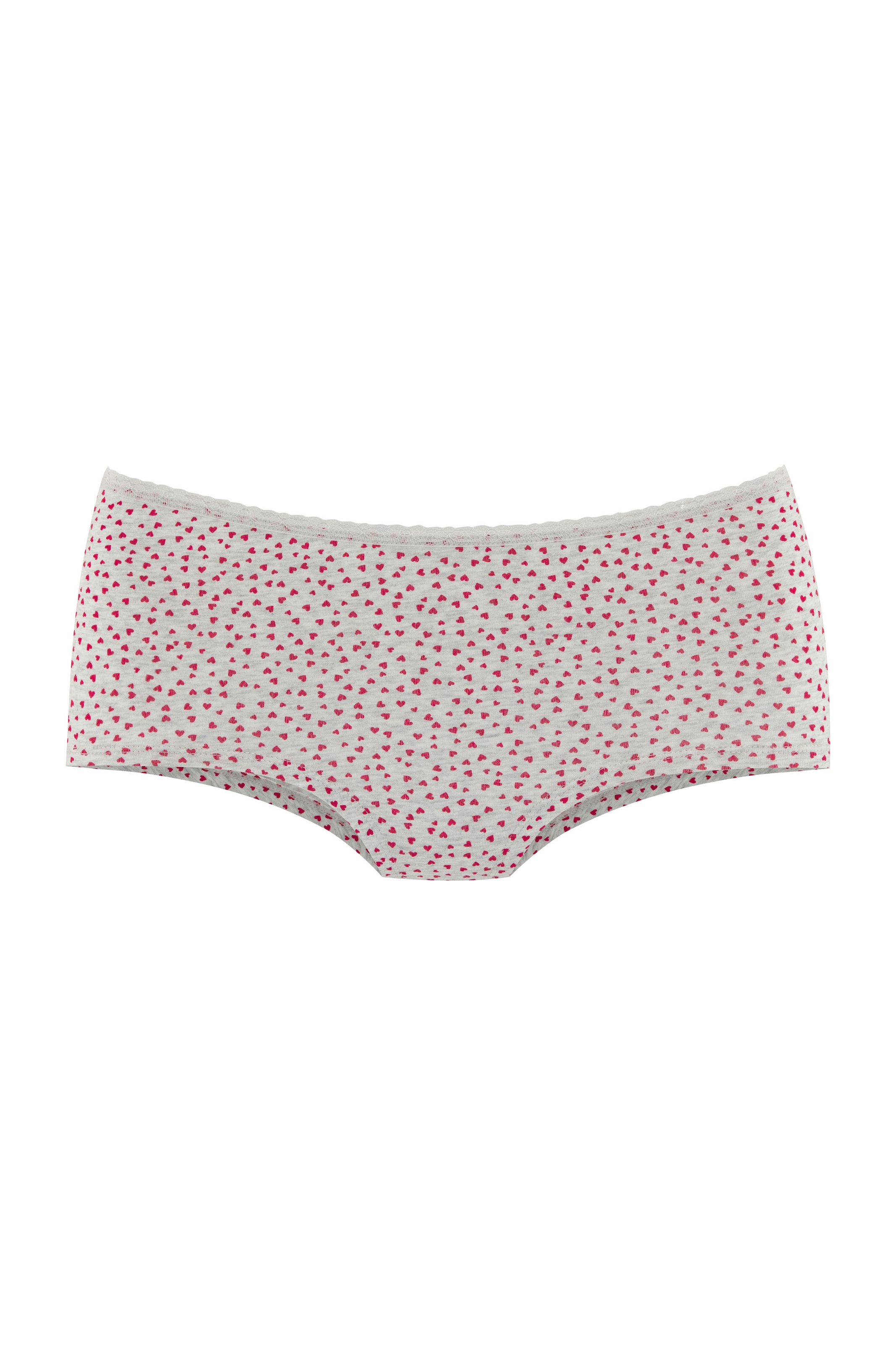 LASCANA Panty, (5er-Pack), mit süssen Herzchen-Prints und aus elastischer Baumwoll-Qualität