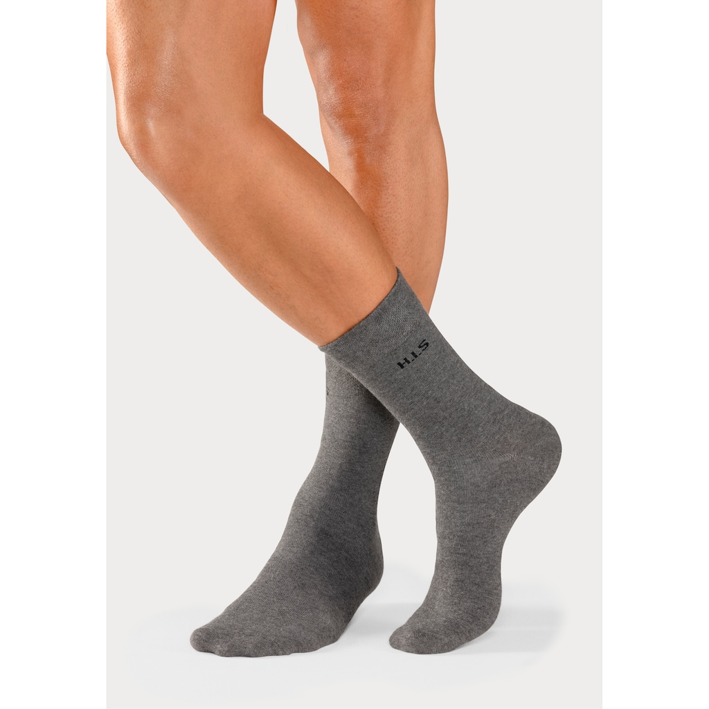H.I.S Socken, (Packung, 4 Paar), mit druckfreiem Bündchen