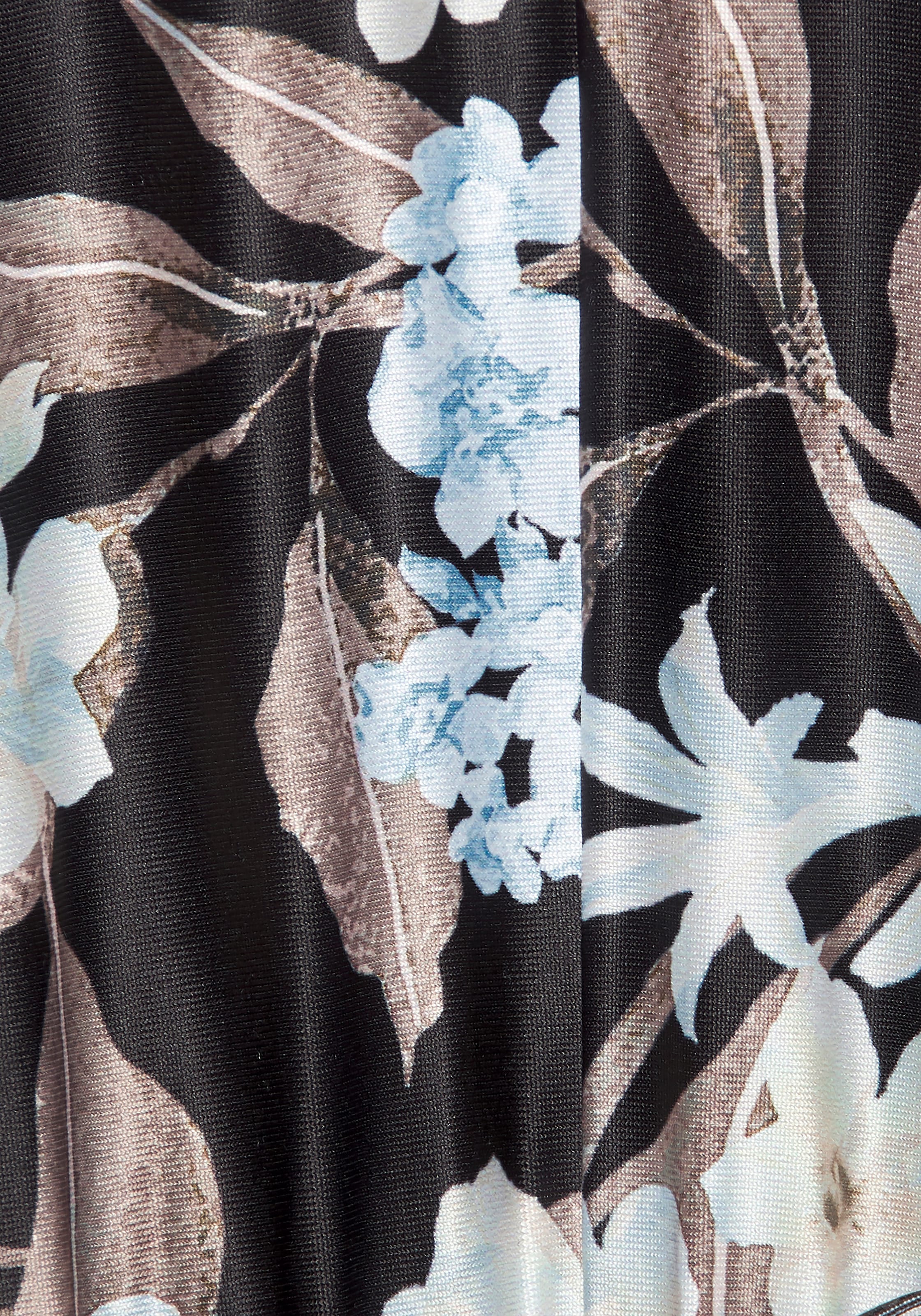 LASCANA Midikleid »aus bügelfreier Qualität mit Blumendruck« mit Bindegürtel,  Ohne Taschen festlich-elegantes Sommerkleid, tailliertes Druckkleid, Jerseykleid