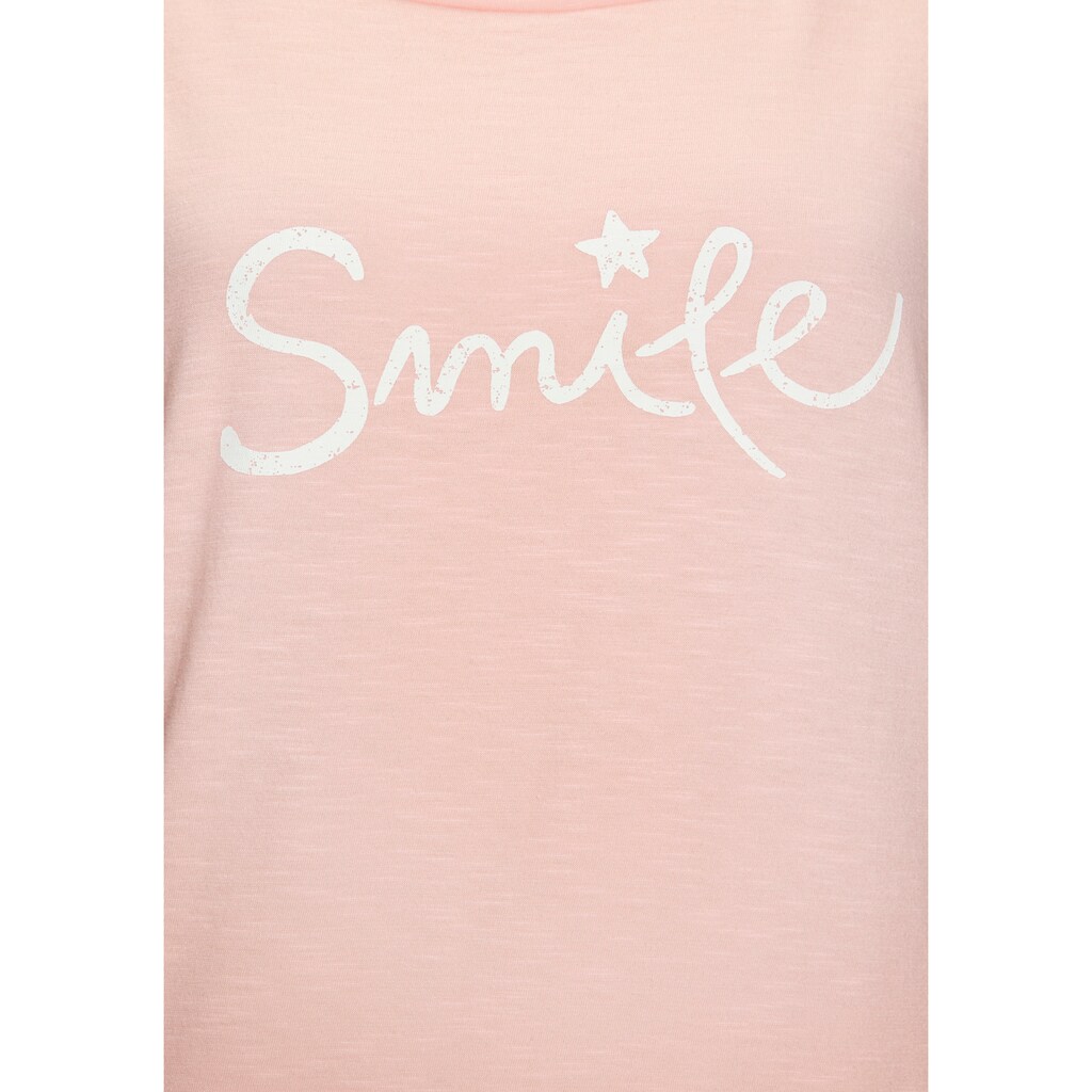 Beachtime T-Shirt »mit Frontdruck "Smile"«, aus weicher Baumwoll-Qualität
