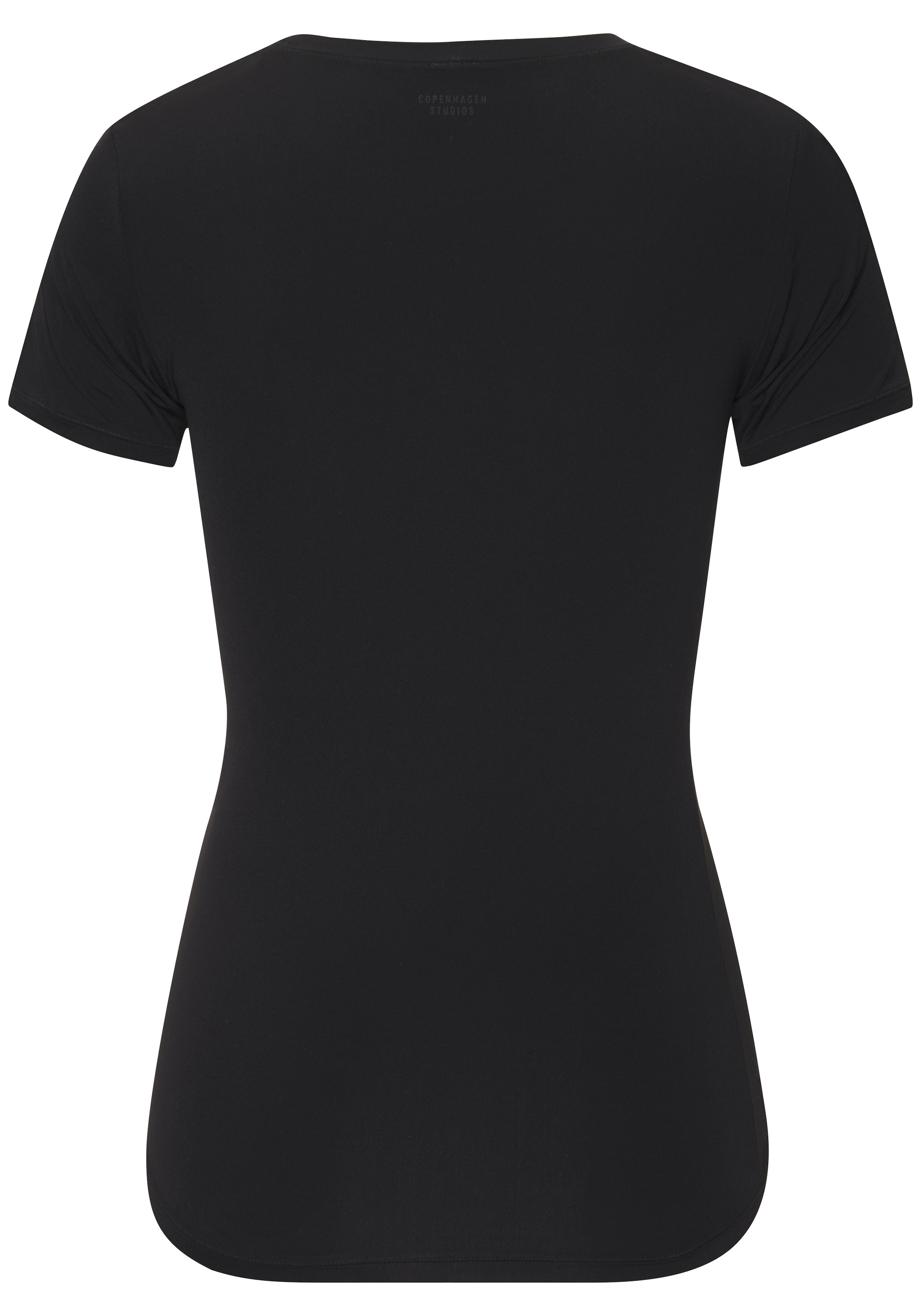 Copenhagen Studios T-shirt mélange de matériaux doux et élastique, aspect uni,