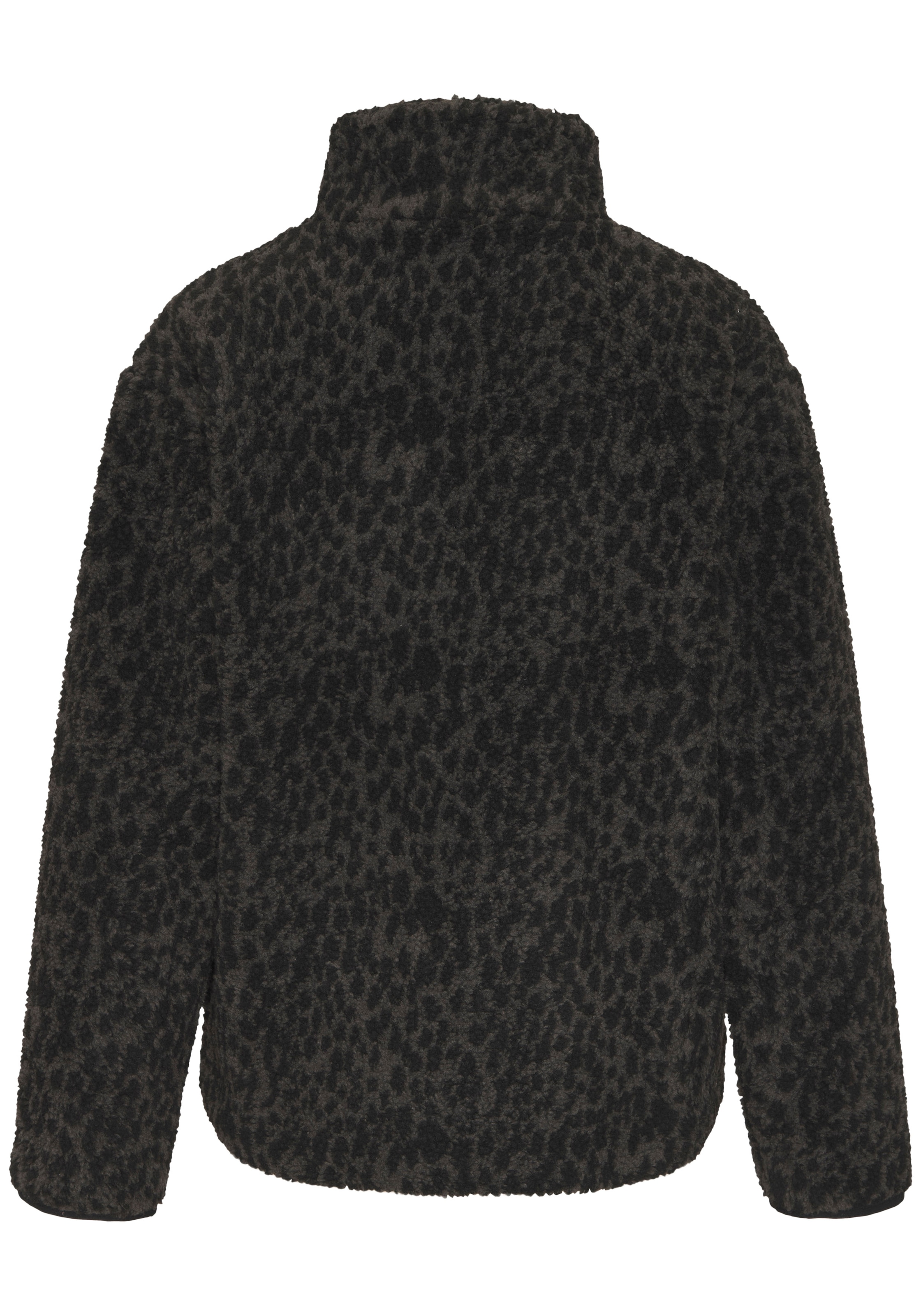 LASCANA Fleecejacke mit elegantem Leo-Muster