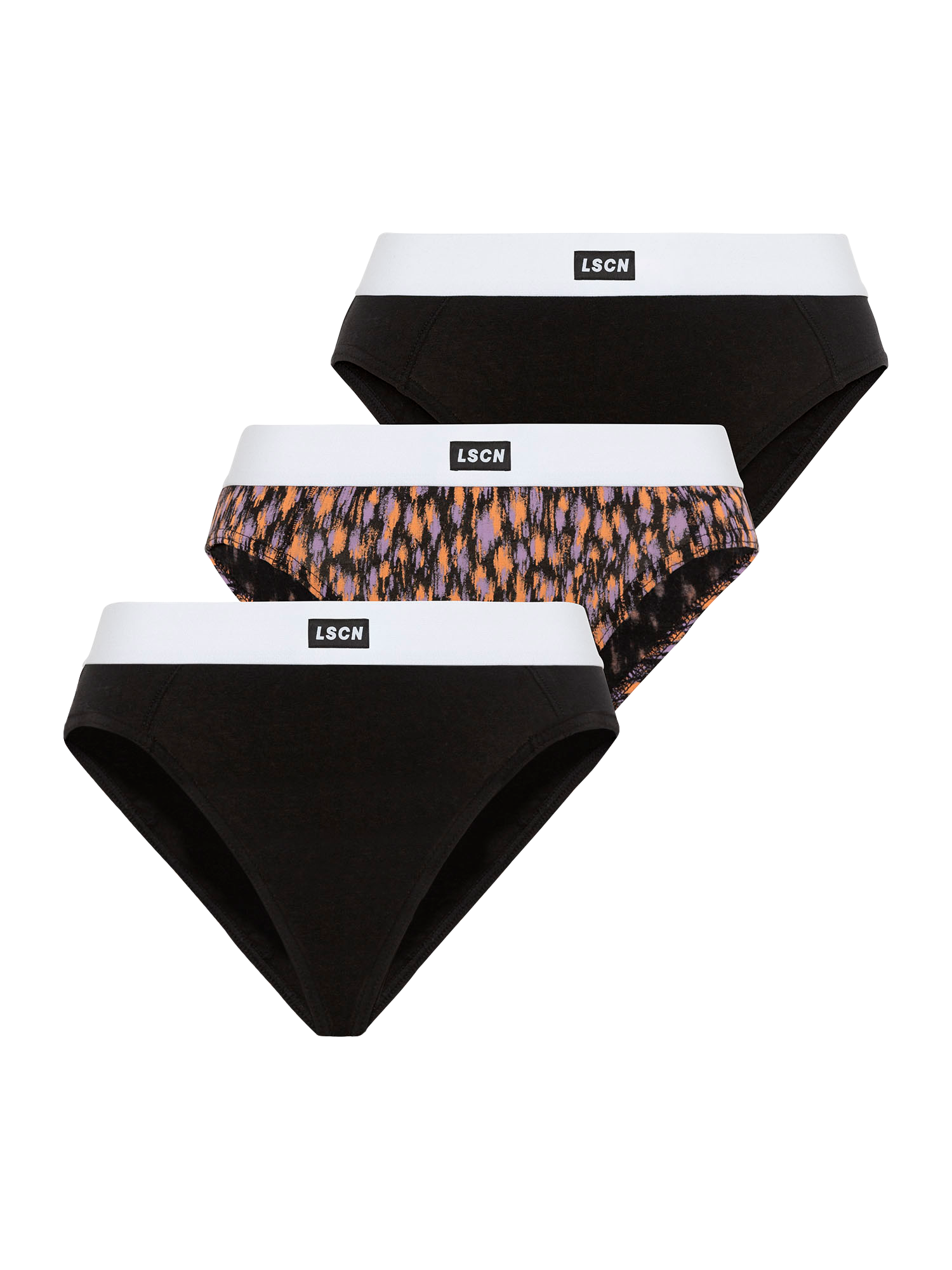 LSCN by LASCANA Jazz-Pants Slips Packung, 2 Stk. mit breitem Logo-Bündchen