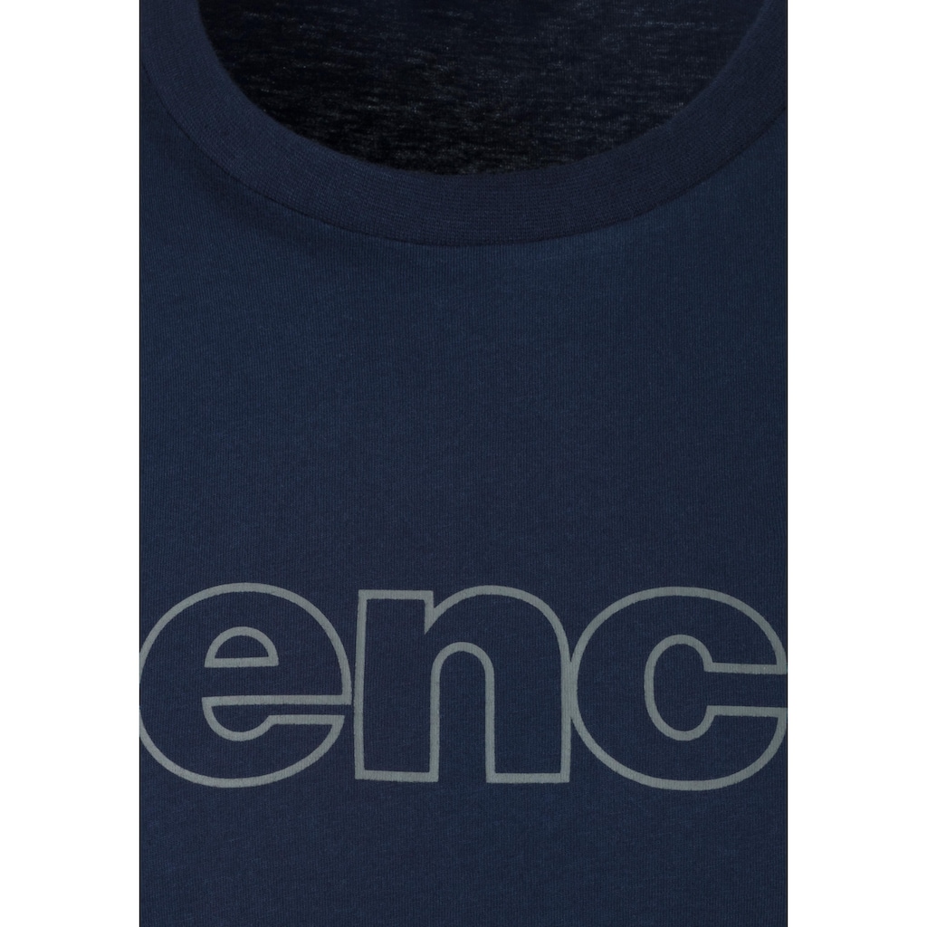 Bench. Loungewear T-Shirt, (2 tlg.), Shirt mit Logoprint, Basicshirt mit Rundhals aus reiner Baumwolle