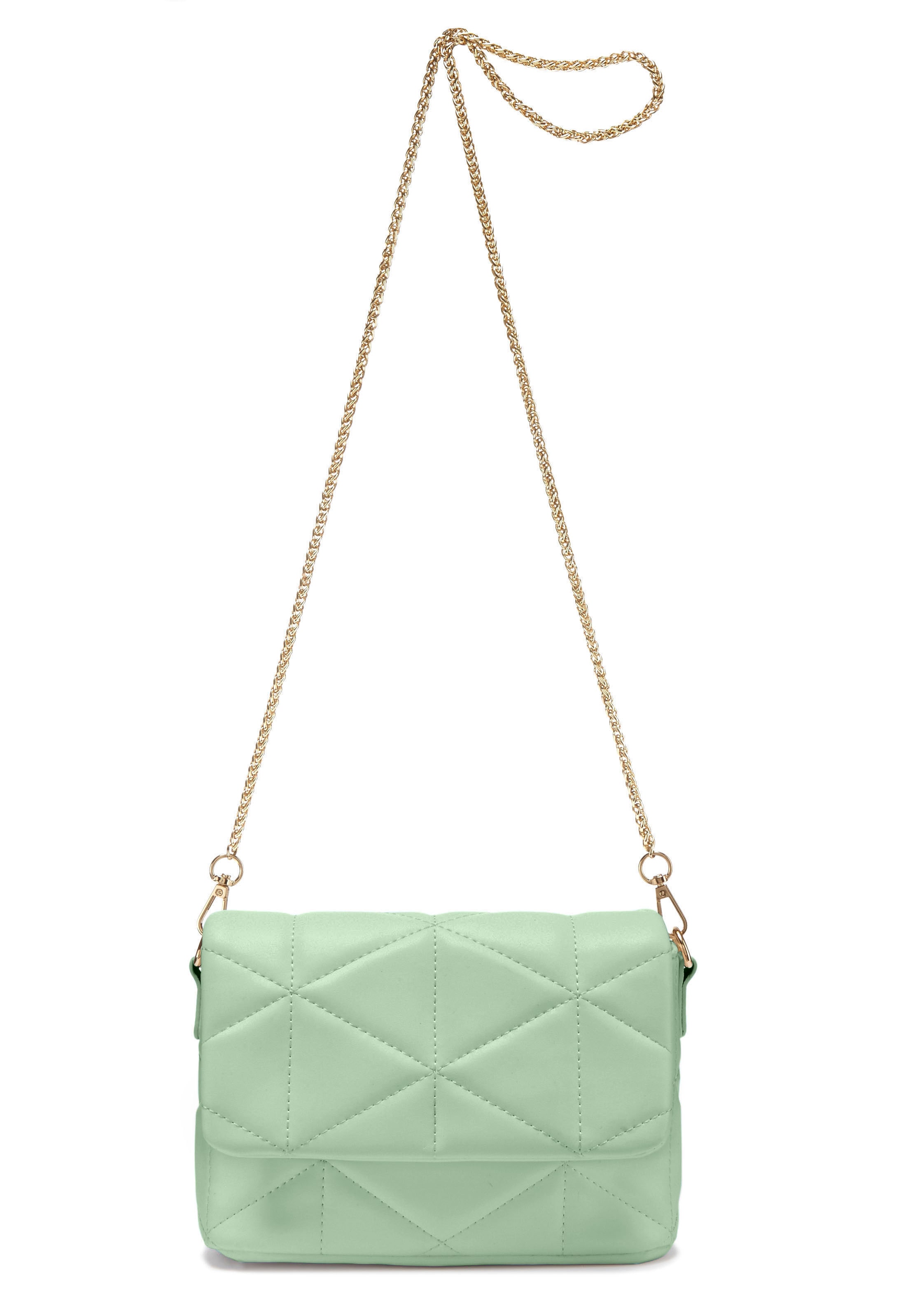 Vivance Umhängetasche »Minibag«, mit modischer Steppung, Kettentasche, Handtasche, Crossbody Bag VEGAN