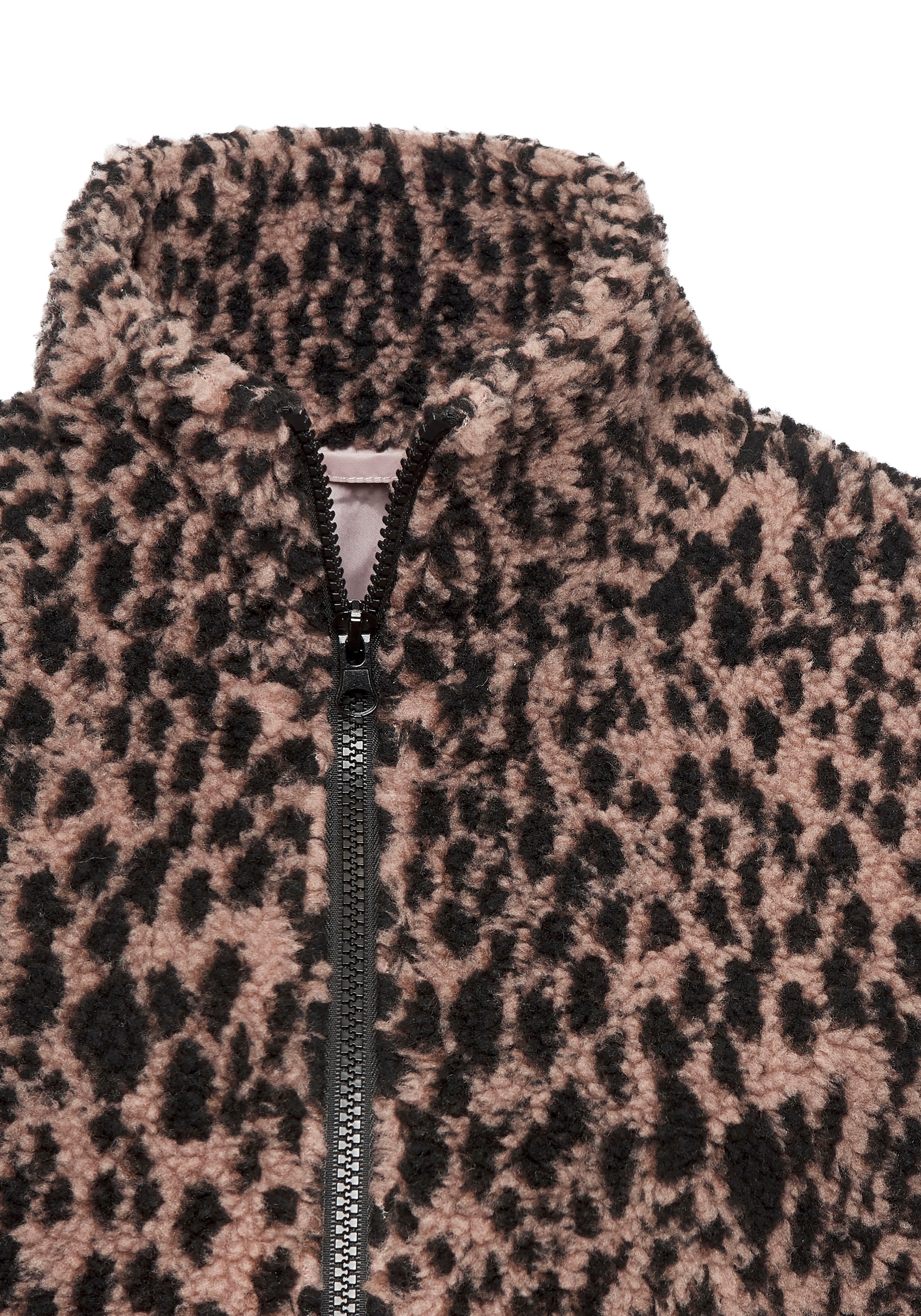 LASCANA Veste polaire im Leomuster in weicher Fleece-Qualität