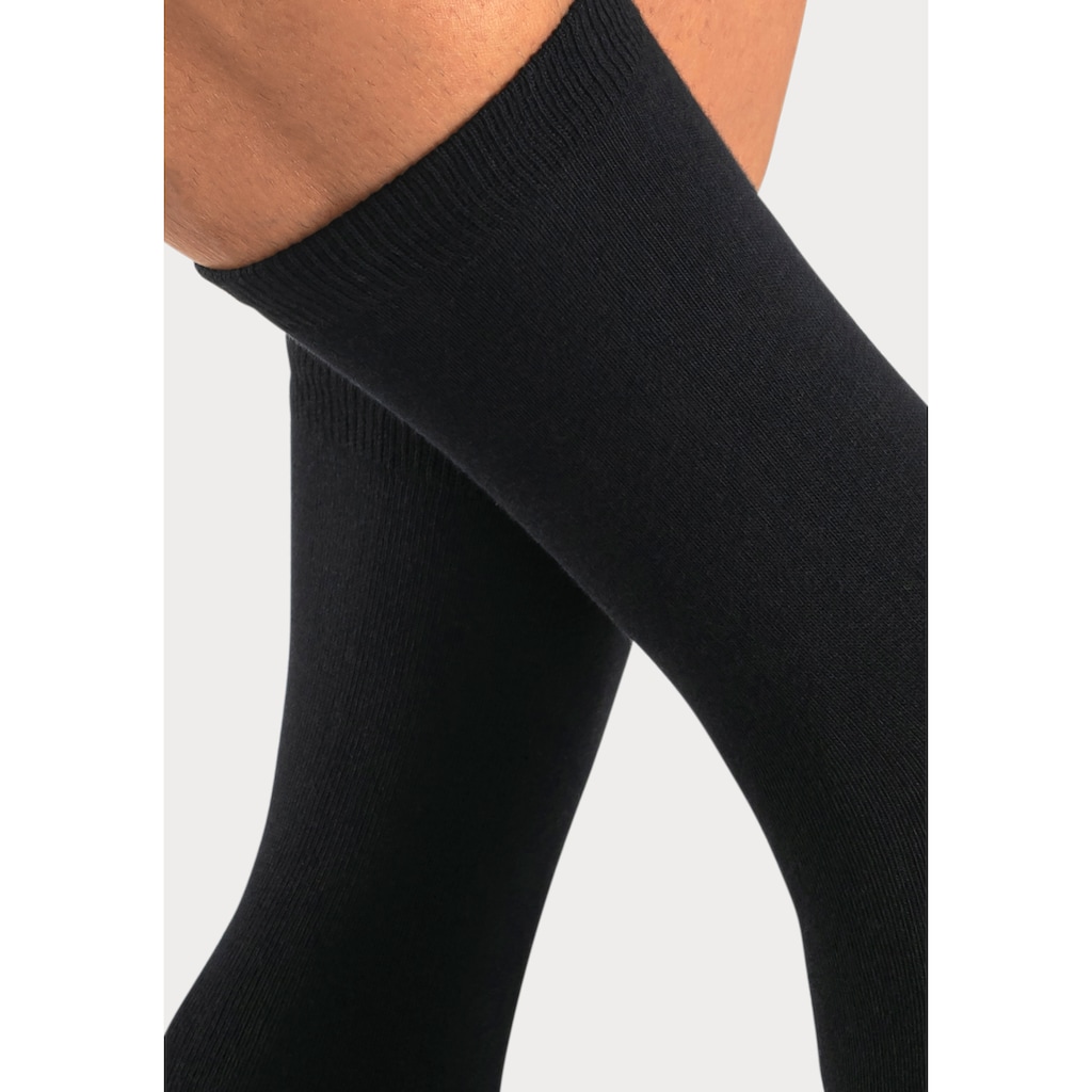 Bench. Basicsocken, (Dose, 4 Paar), mit farbigen Innenbündchen