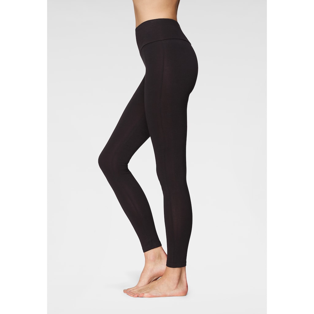 LASCANA Leggings, mit breitem Bündchen