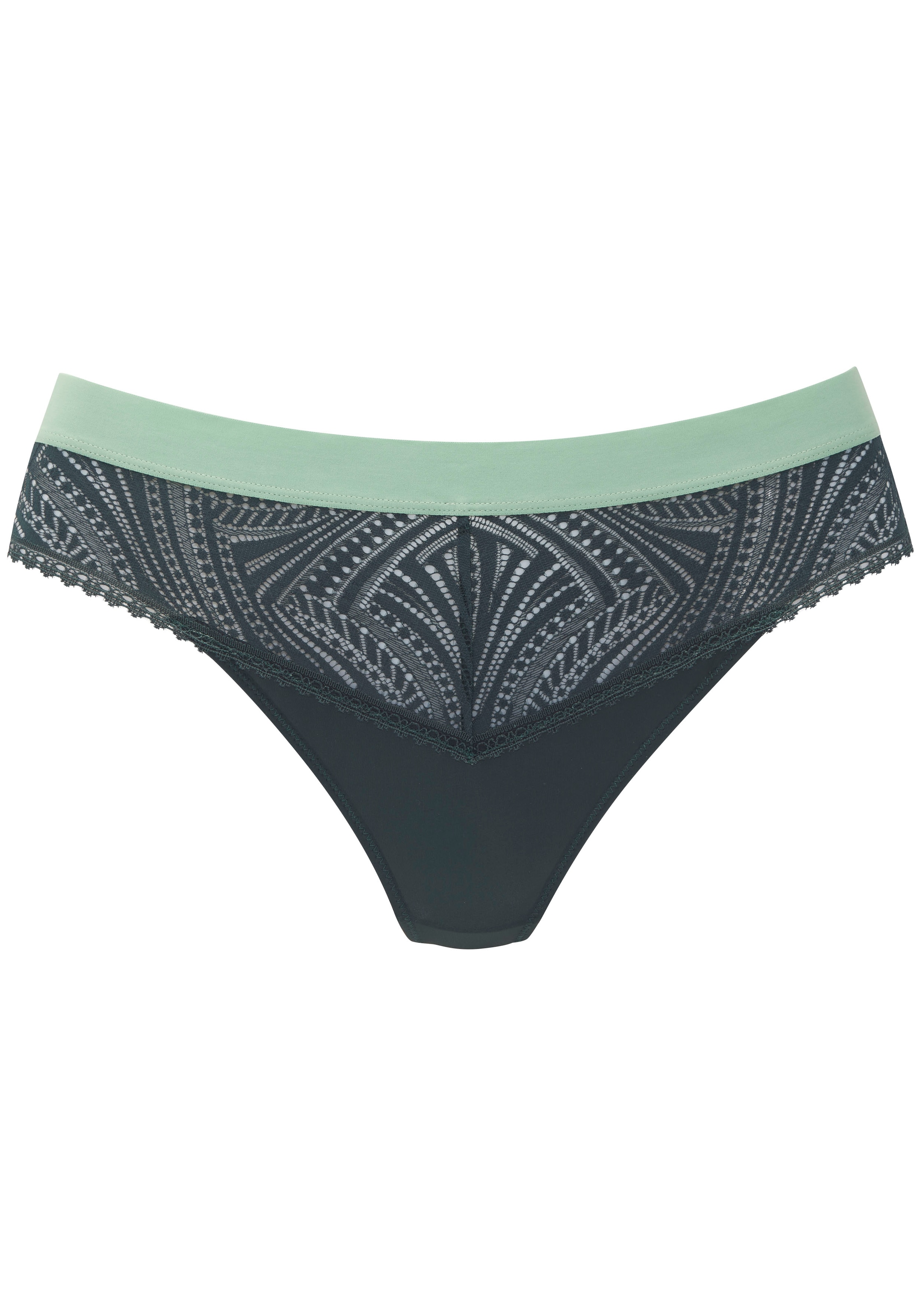 s.Oliver String »Clemence« mit modischem Bund und graphischer Spitze