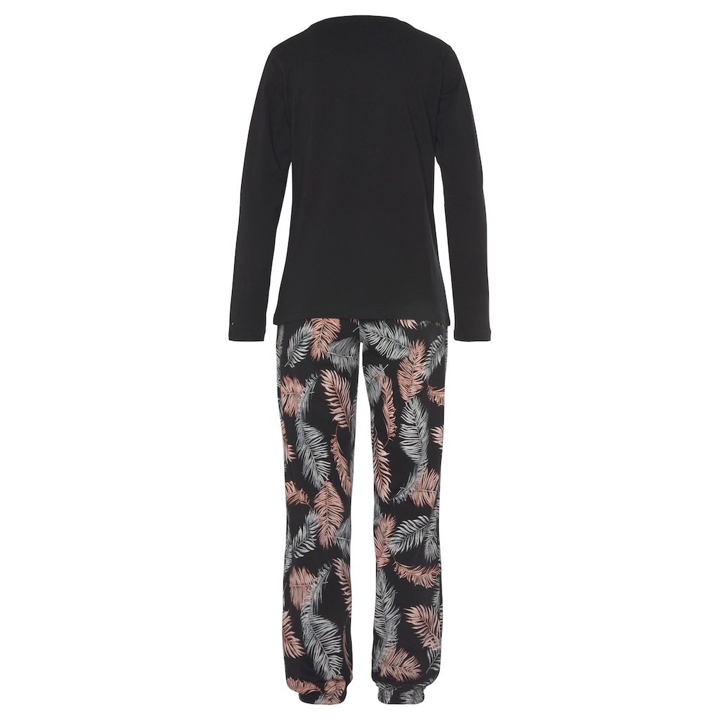 Vivance Dreams Pyjama, (2 tlg.), mit schönem Naturprint
