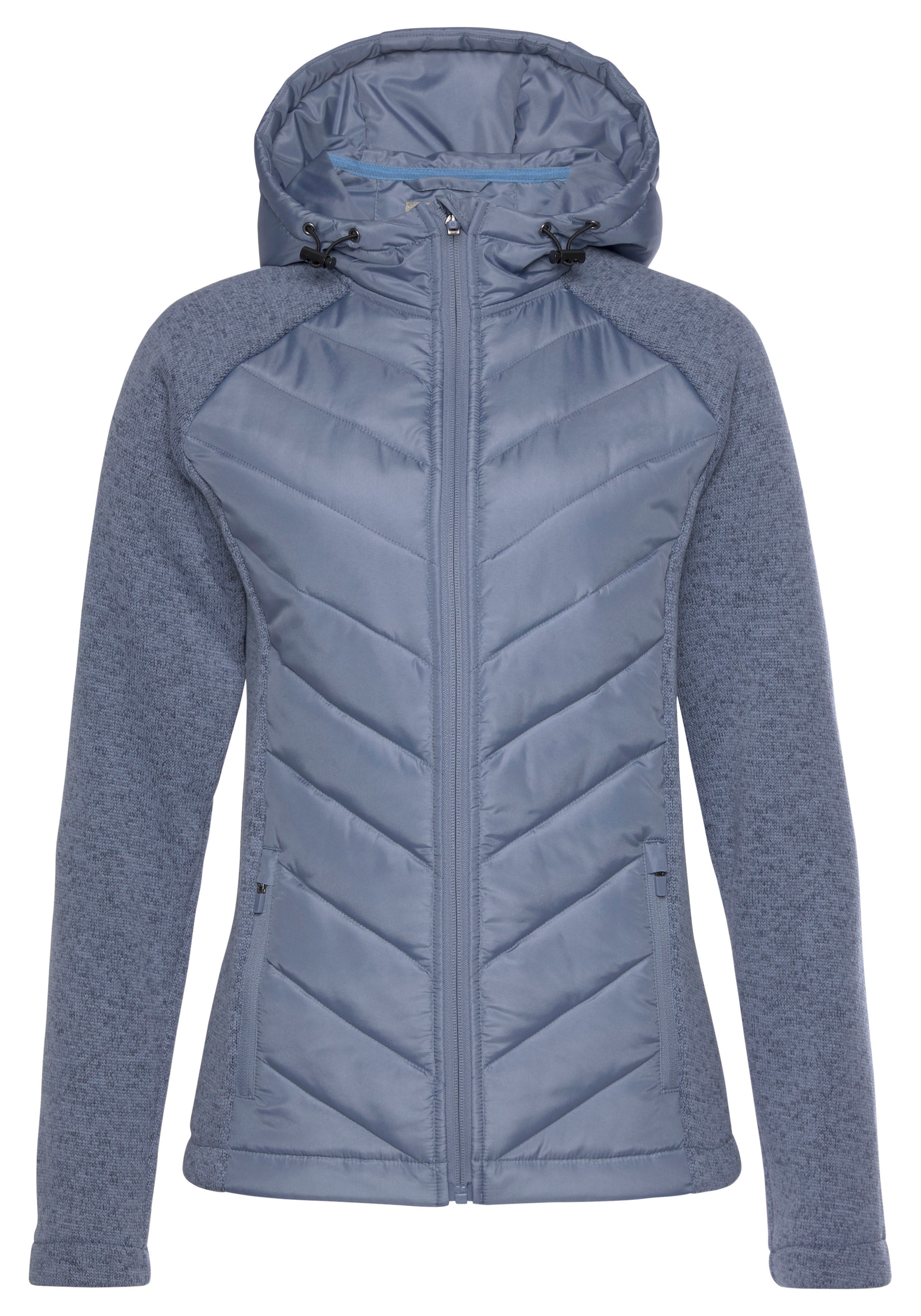 Vivance Steppjacke, mit Kapuze, mit Strickfleece-Ärmeln