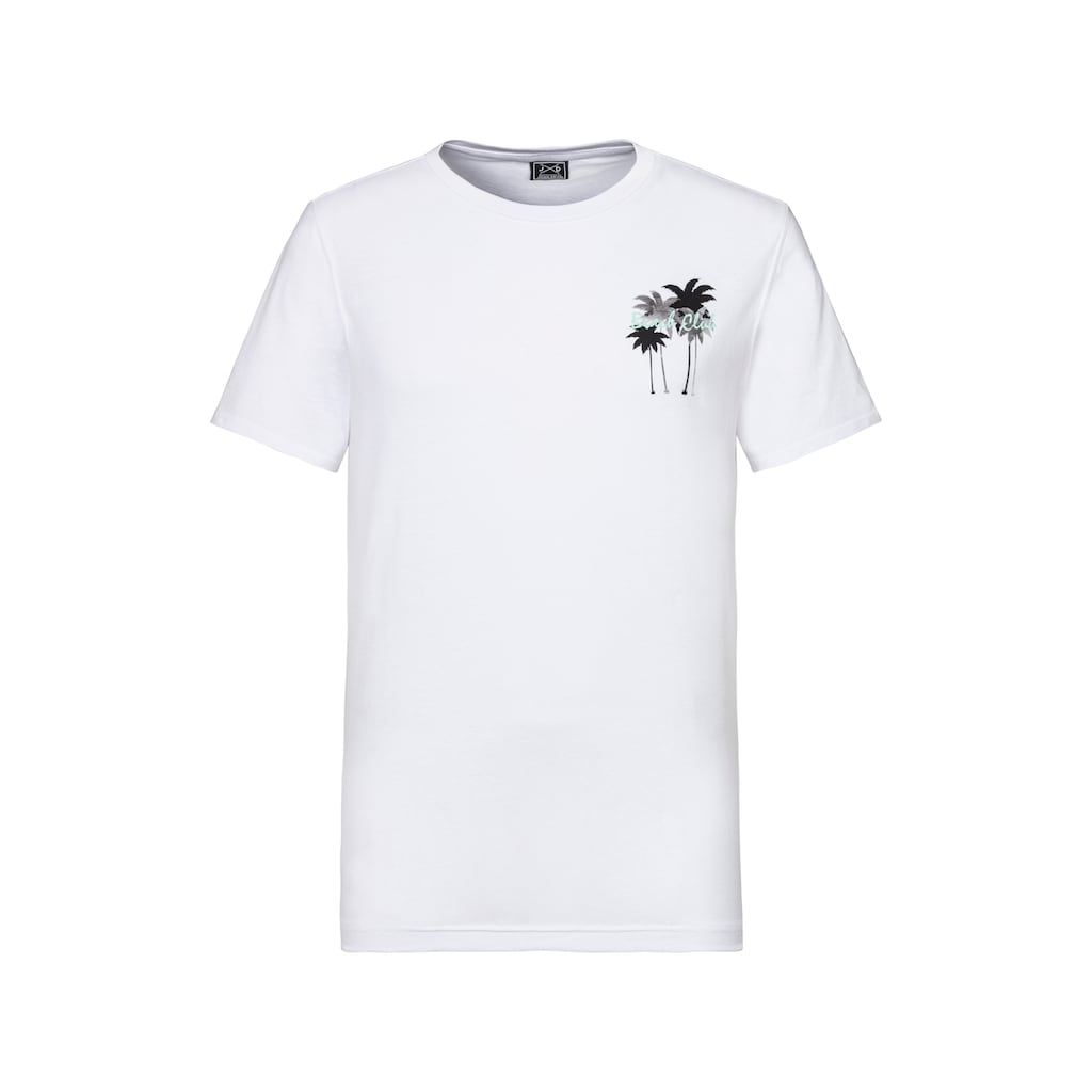 Beachtime T-Shirt »mit grossem Rückenprint«, Regular-Fit, mit Print vorn und hinten