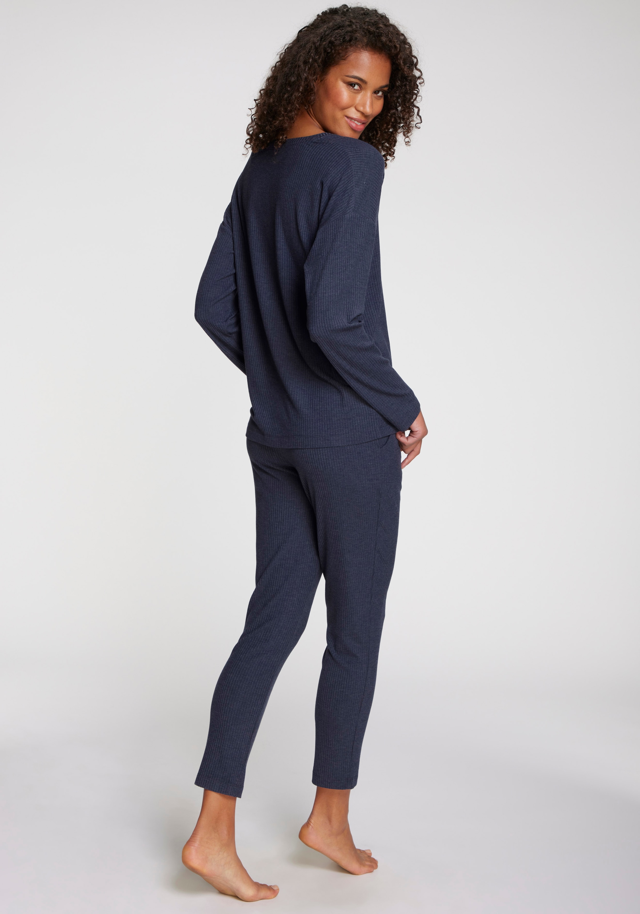 s.Oliver Pyjamaoberteil 1-teilig,  aus weicher Rippqualität