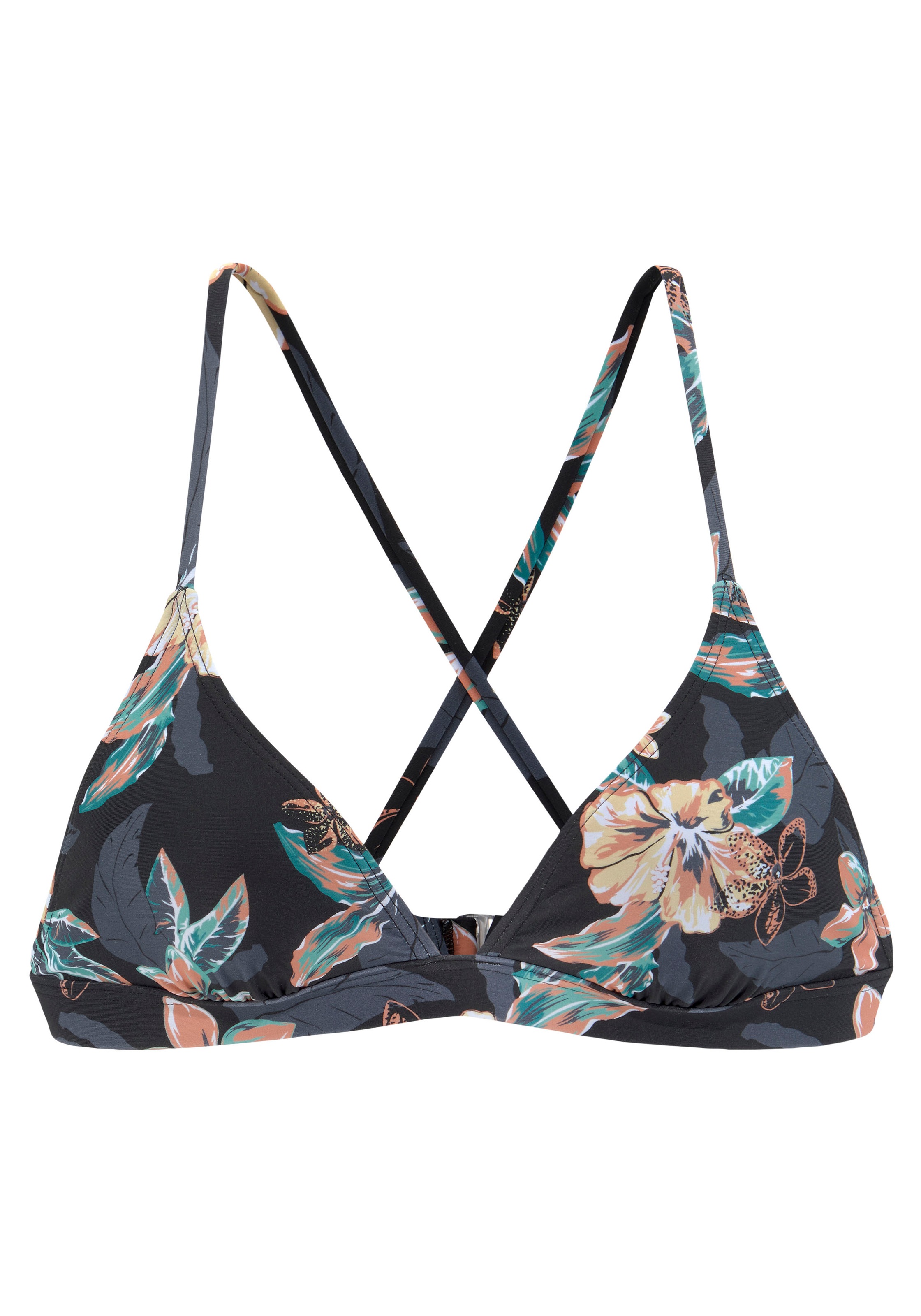 Venice Beach Triangel-Bikini-Top "Lori" im tropischen Design, herausnehmbare Softcups, verstellbare Träger
