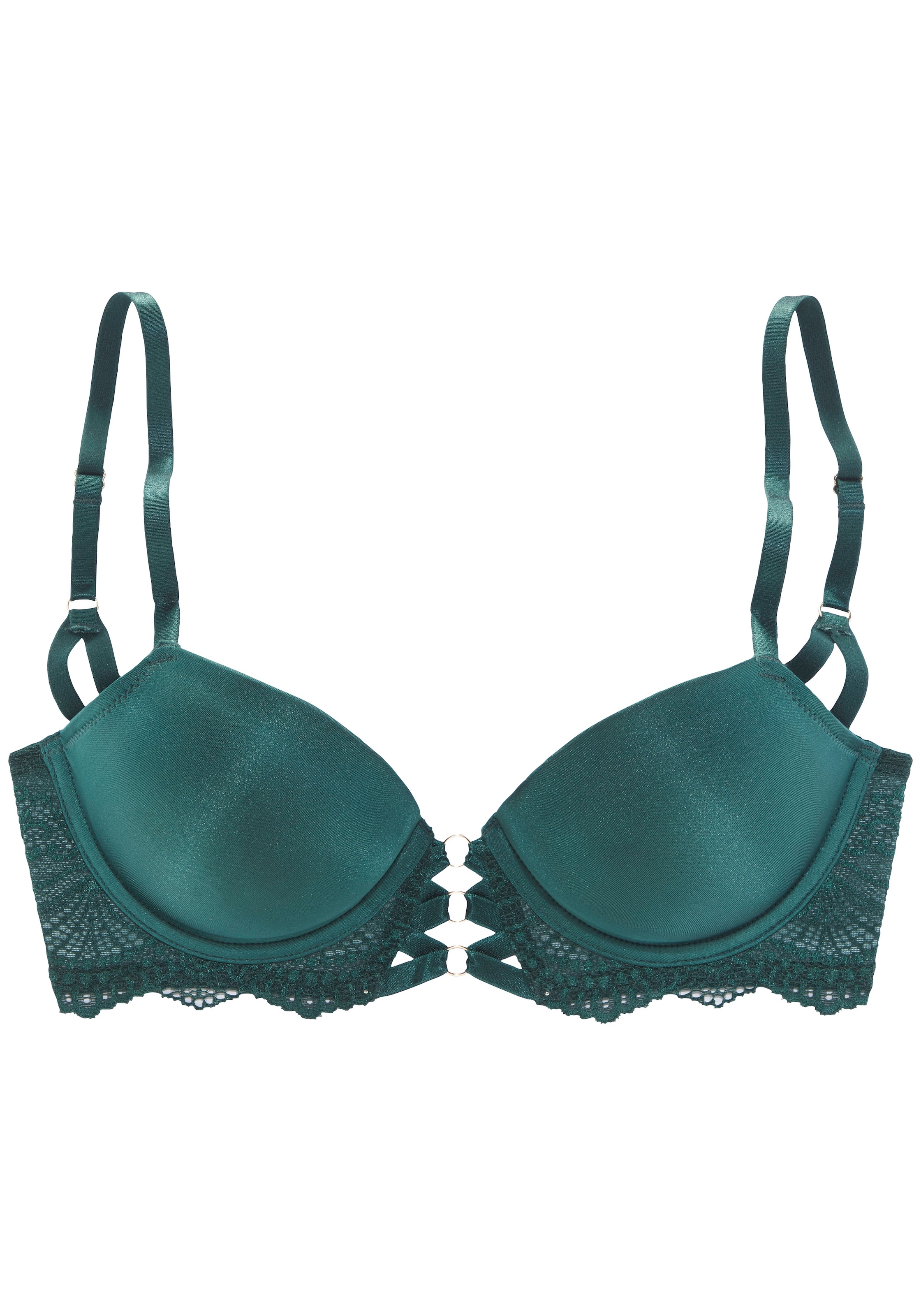 LASCANA Push-up-BH »Eleonora«, mit feiner Schnürung in Satin-Optik und Bänderdetail, sexy Dessous