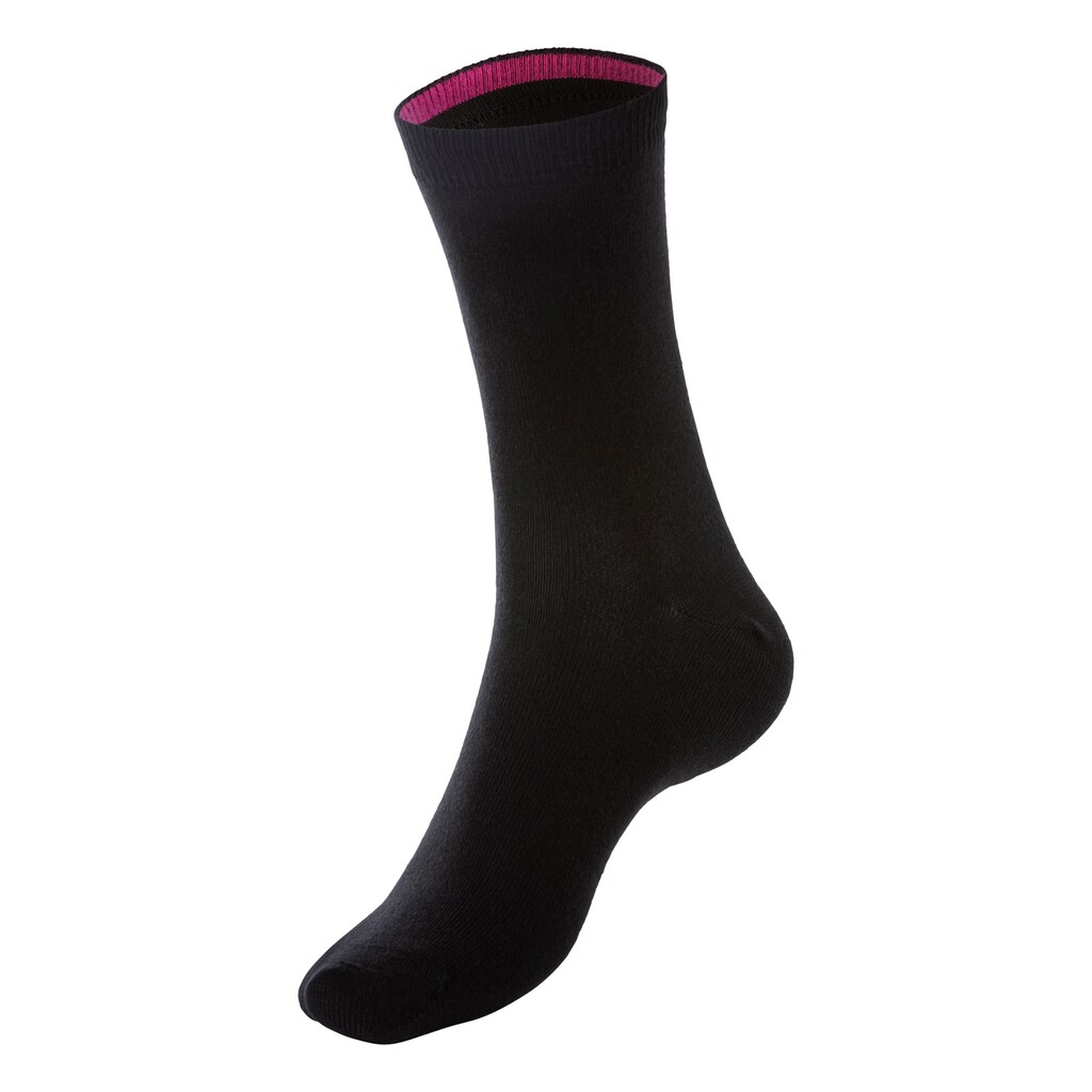 Bench. Basicsocken, (Dose, 4 Paar), mit farbigen Innenbündchen