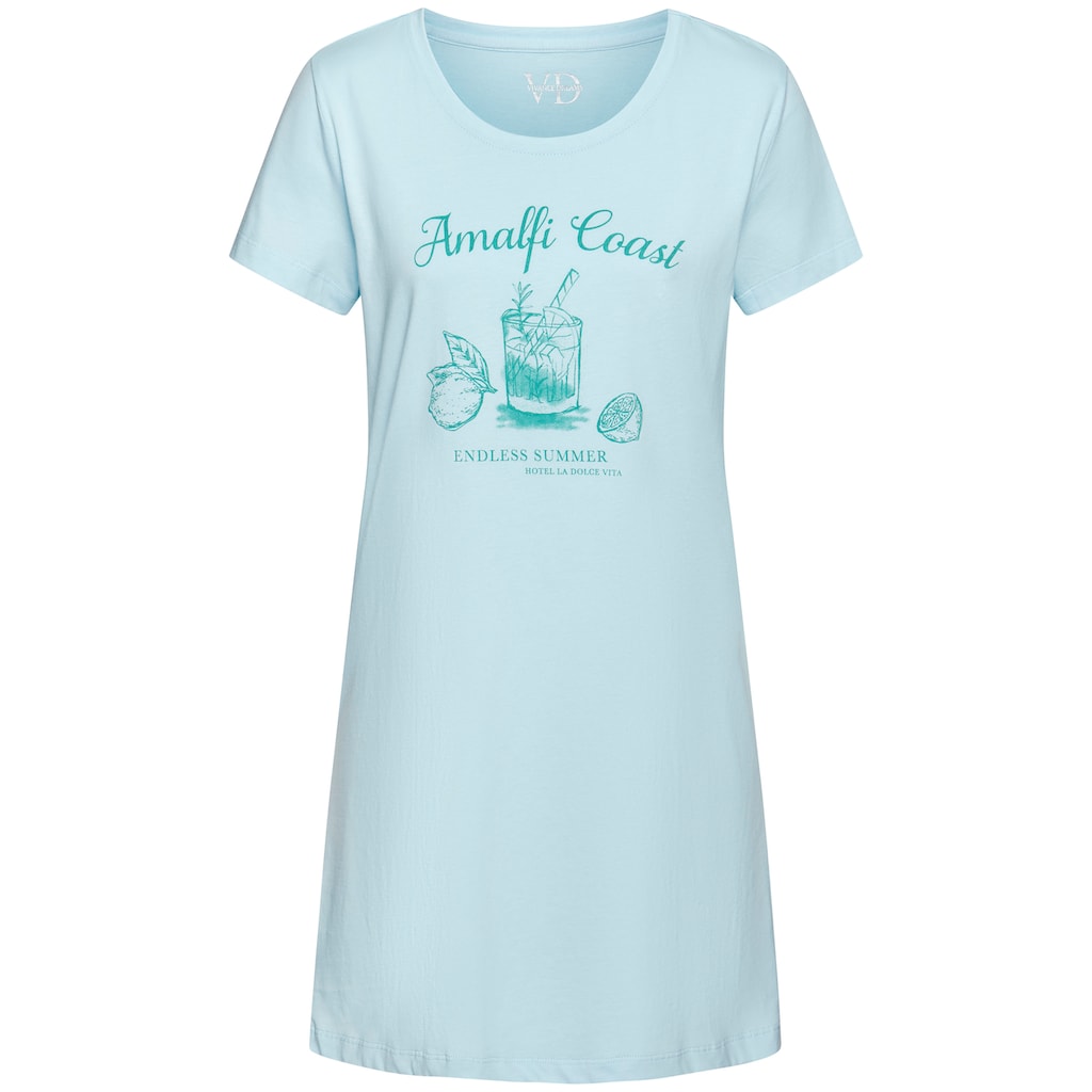 Vivance Dreams Sleepshirt, mit zart skizziertem Frontdruck