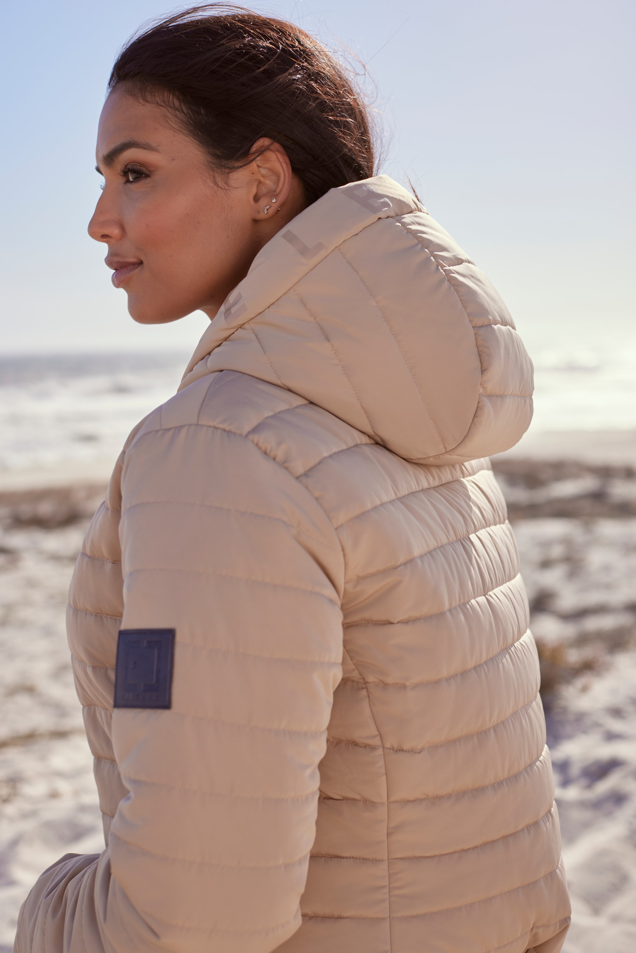 Elbsand Steppjacke, mit Kapuze, Mit verstellbarer Kapuze