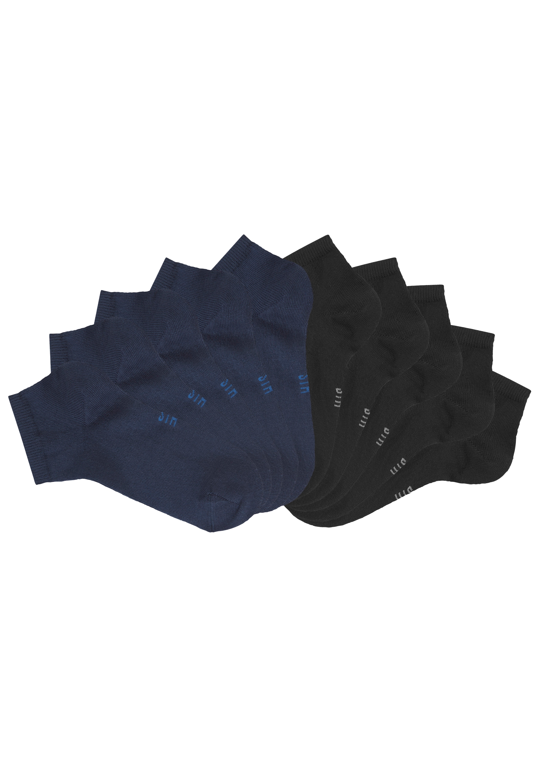H.I.S Kurzsocken »Damen Sport Basic Socken, Laufsocken ohne Frottee« Packung, Grosspackung, 10 Paar tlg. mit verstärkter Ferse und Spitze