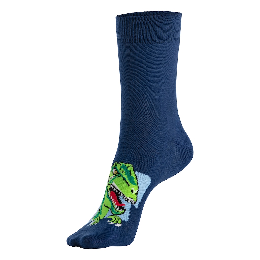 H.I.S Socken, (Packung, 5 Paar), mit Dinosauriermotiven