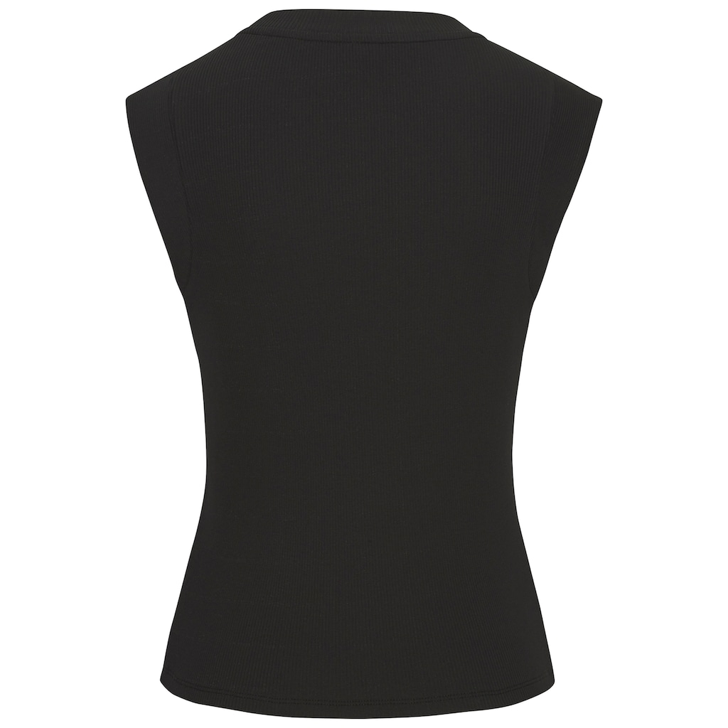 LASCANA Ripptanktop, mit breiten Trägern, figurbetonte Passform