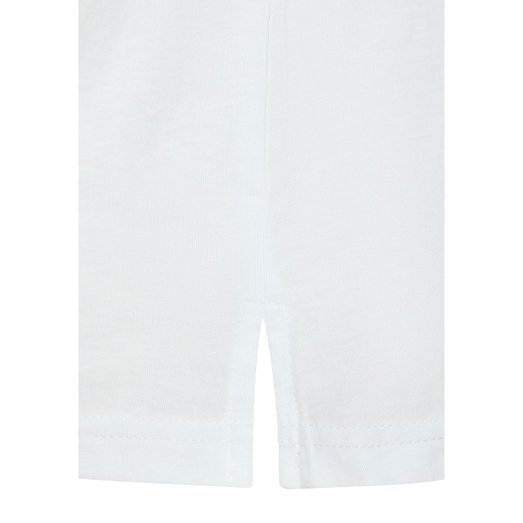 Beachtime T-Shirt »mit modischem Schlitz am Saum«, (3er-Pack), aus hochwertiger Baumwoll-Qualität