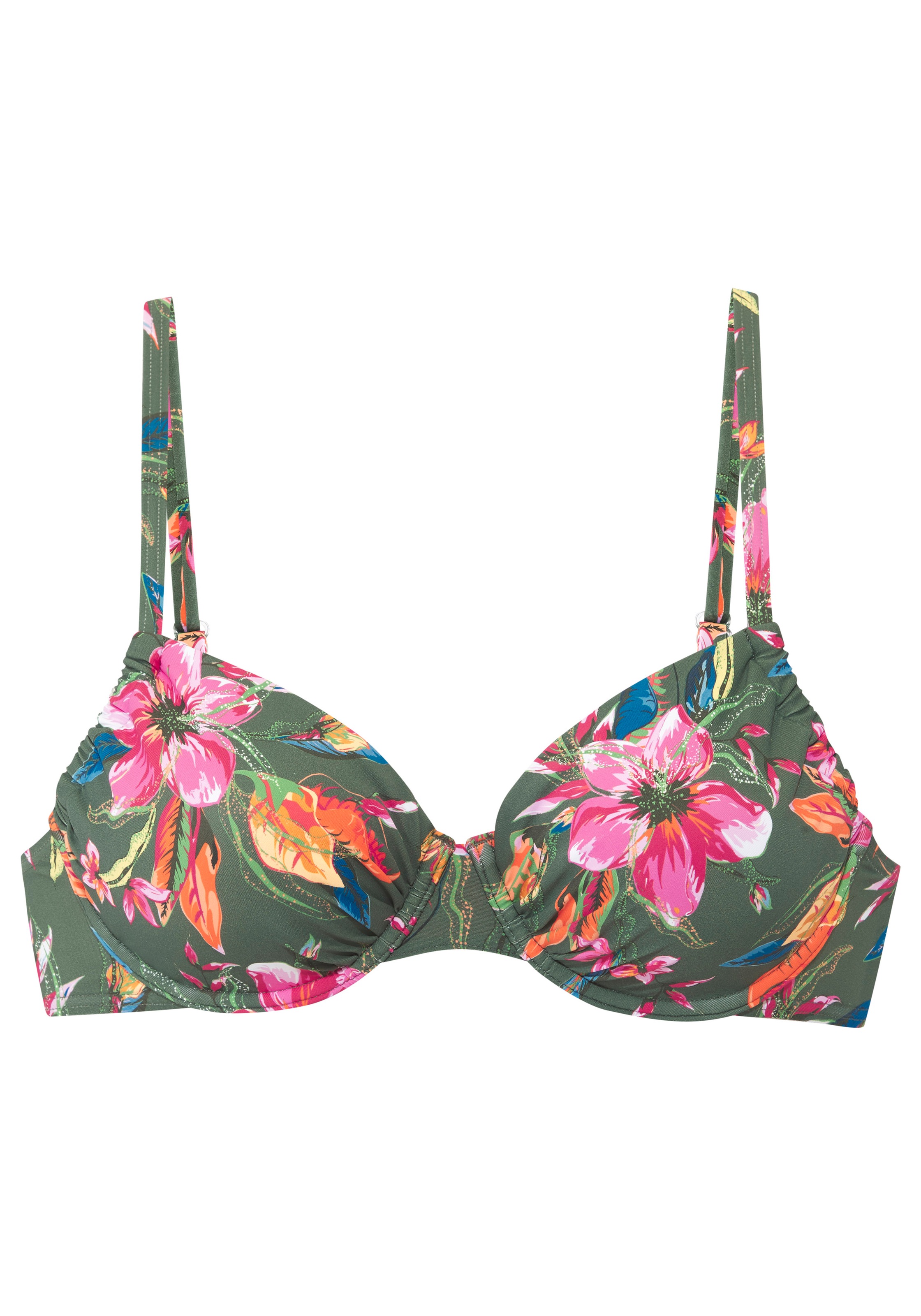 LASCANA Bügel-Bikini-Top "Malia" mit tropischem Print