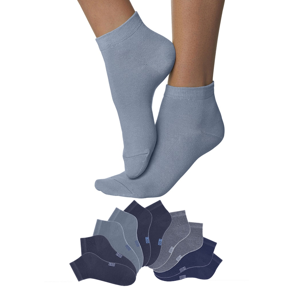 H.I.S Kurzsocken, (Packung, 10 Paar), mit verstärkter Ferse und Spitze