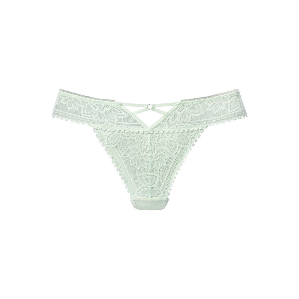 LASCANA String, mit edlem Cut-Out aus floraler Jacquardspitze