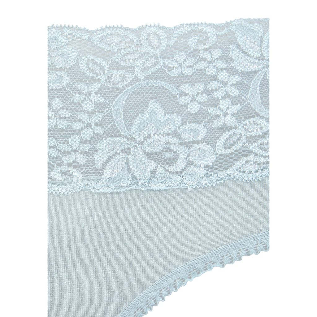 Vivance Slip, (3er-Pack), aus elastischer Baumwolle mit floraler Spitze