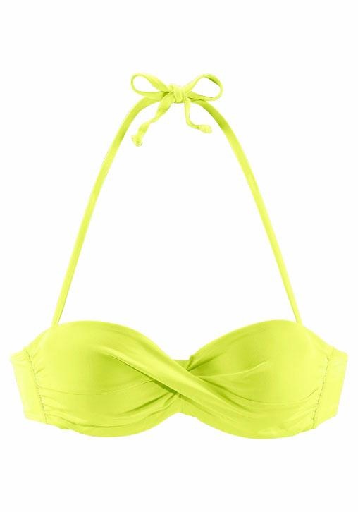 s.Oliver Bandeau-Bikini-Top "Spain" in unifarben mit Wickeloptik