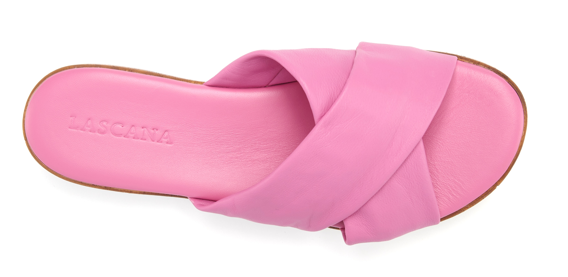 LASCANA Pantolette »Sandale, Sommerschuh, Mule, offener Schuh,«  NOUVEAU en cuir avec petit talon discret