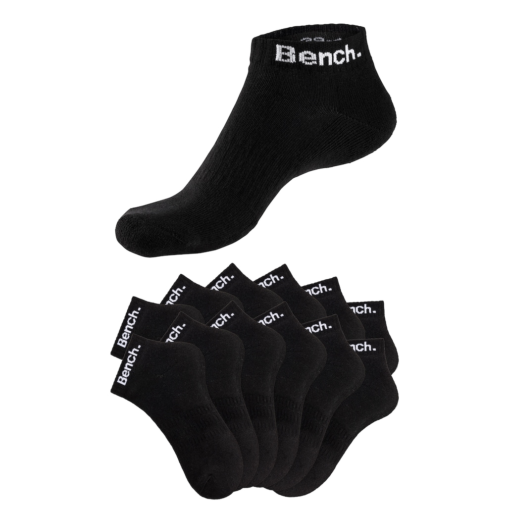 Bench. Sportsocken, (Packung, 12 Paar), Tennis Kurzsocken mit Halbfussfrottee