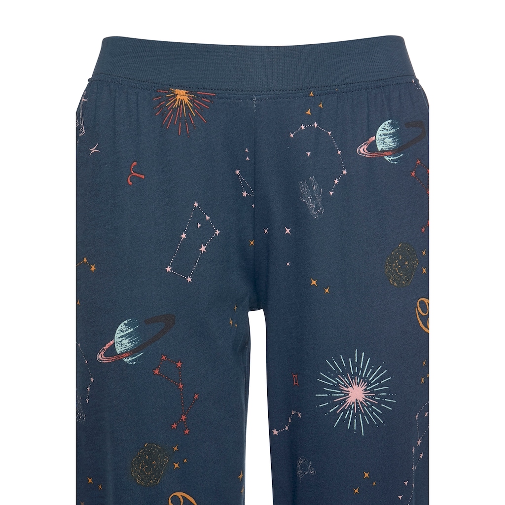 Vivance Dreams Pyjama, (2 tlg.), mit Galaxy-Print