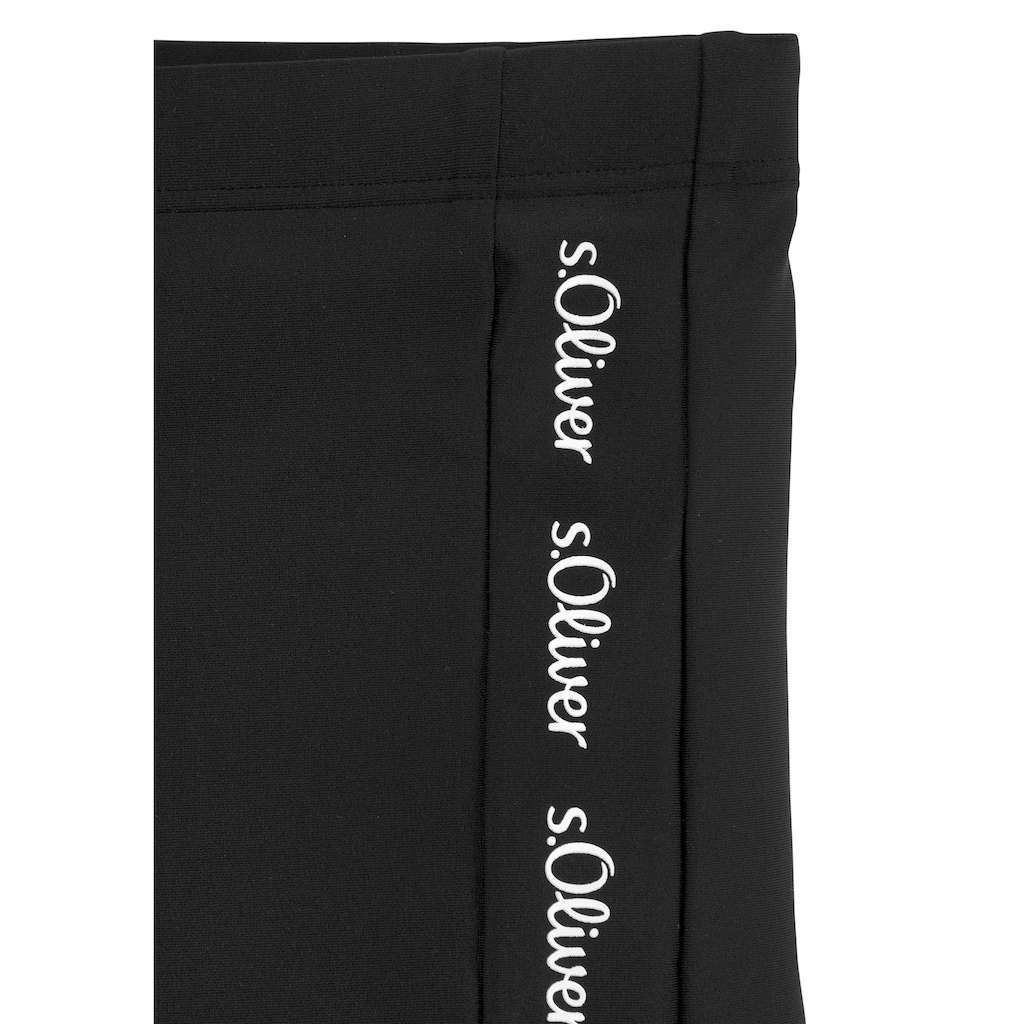 s.Oliver Boxer-Badehose, mit Markenschriftzügen