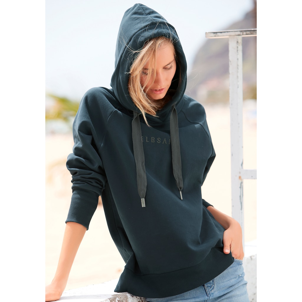 Elbsand Kapuzensweatshirt »Svana«, mit Logoprint, bequemer Hoodie, seitliche Schlitze