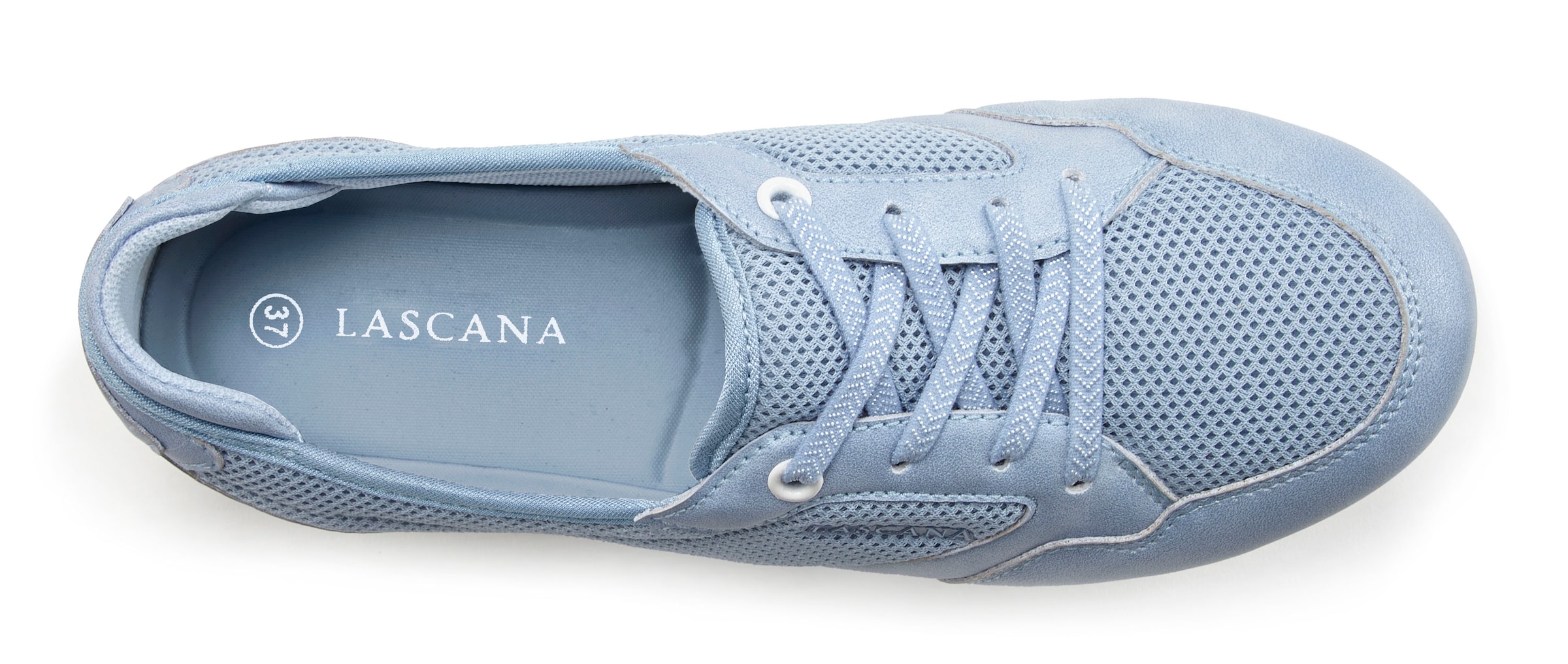LASCANA Sneaker »Freizeitschuh, Halbschuh,«, in modischer Mesh-Optik zum Reinschlüpfen VEGAN
