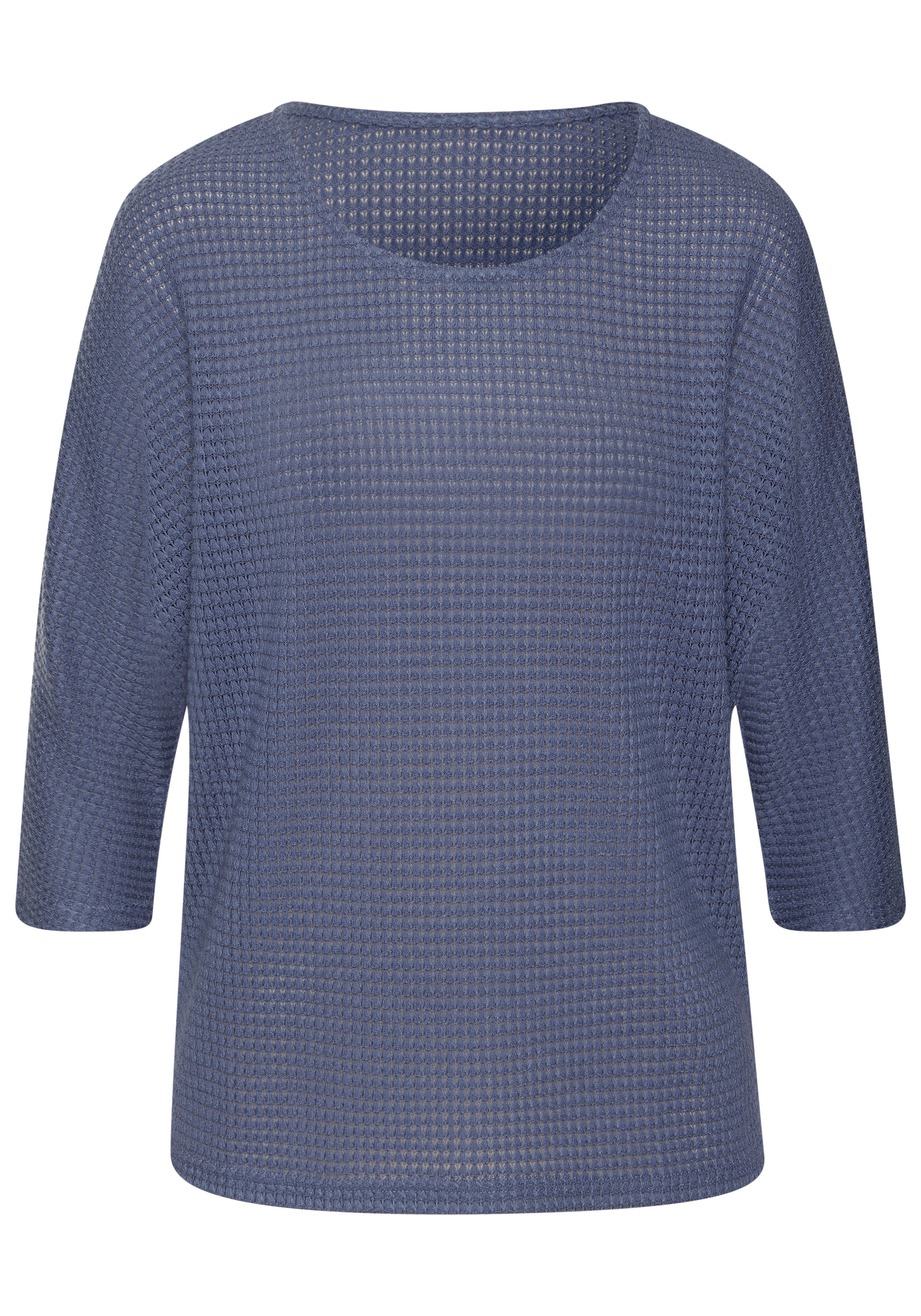 Vivance Langarmshirt »mit modischer Waffelstruktur«, aus bügelfreier Strickqualität