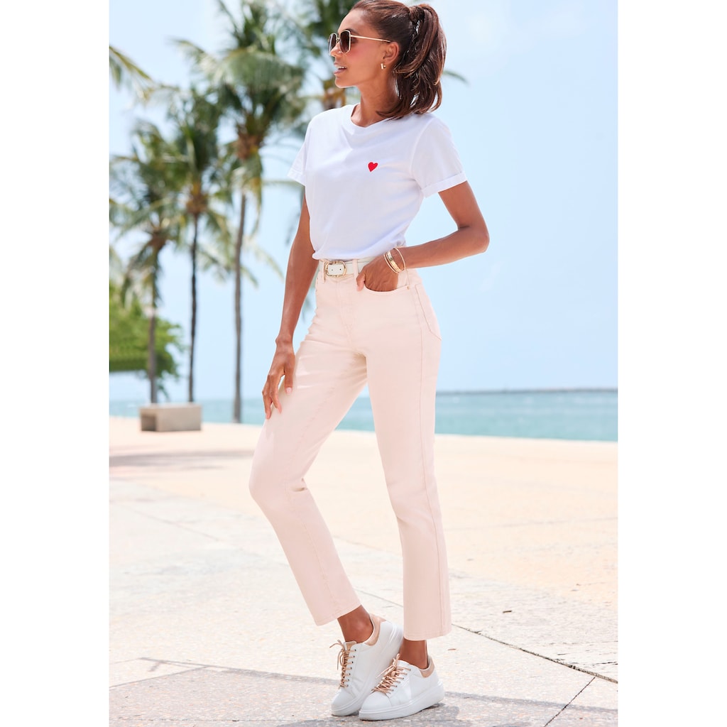 LASCANA Ankle-Jeans, mit Stretchanteil, elastische Jeans in gerader Passform