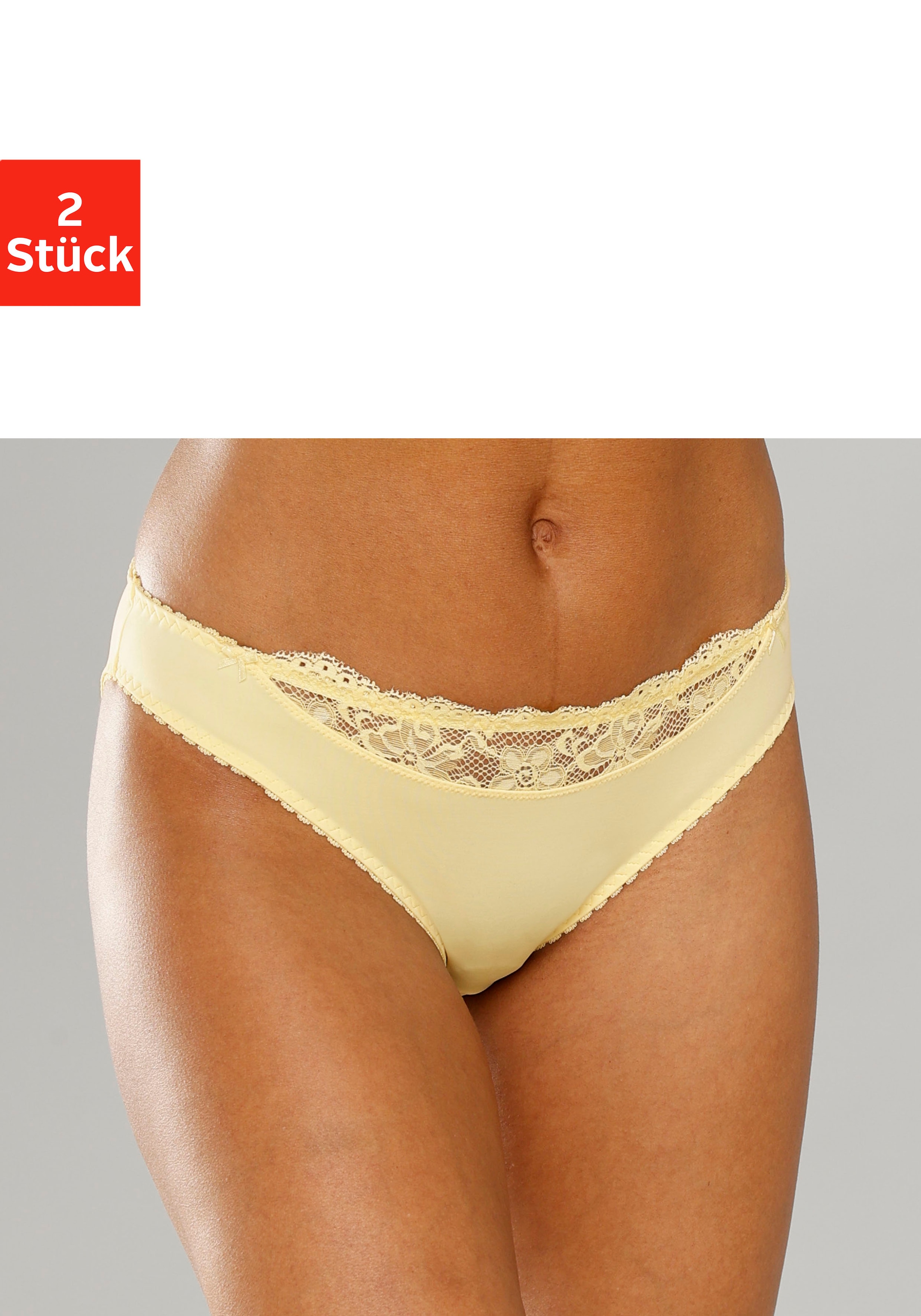 Nuance Slip 2 Stk. mit Spitzeneinsatz vorne