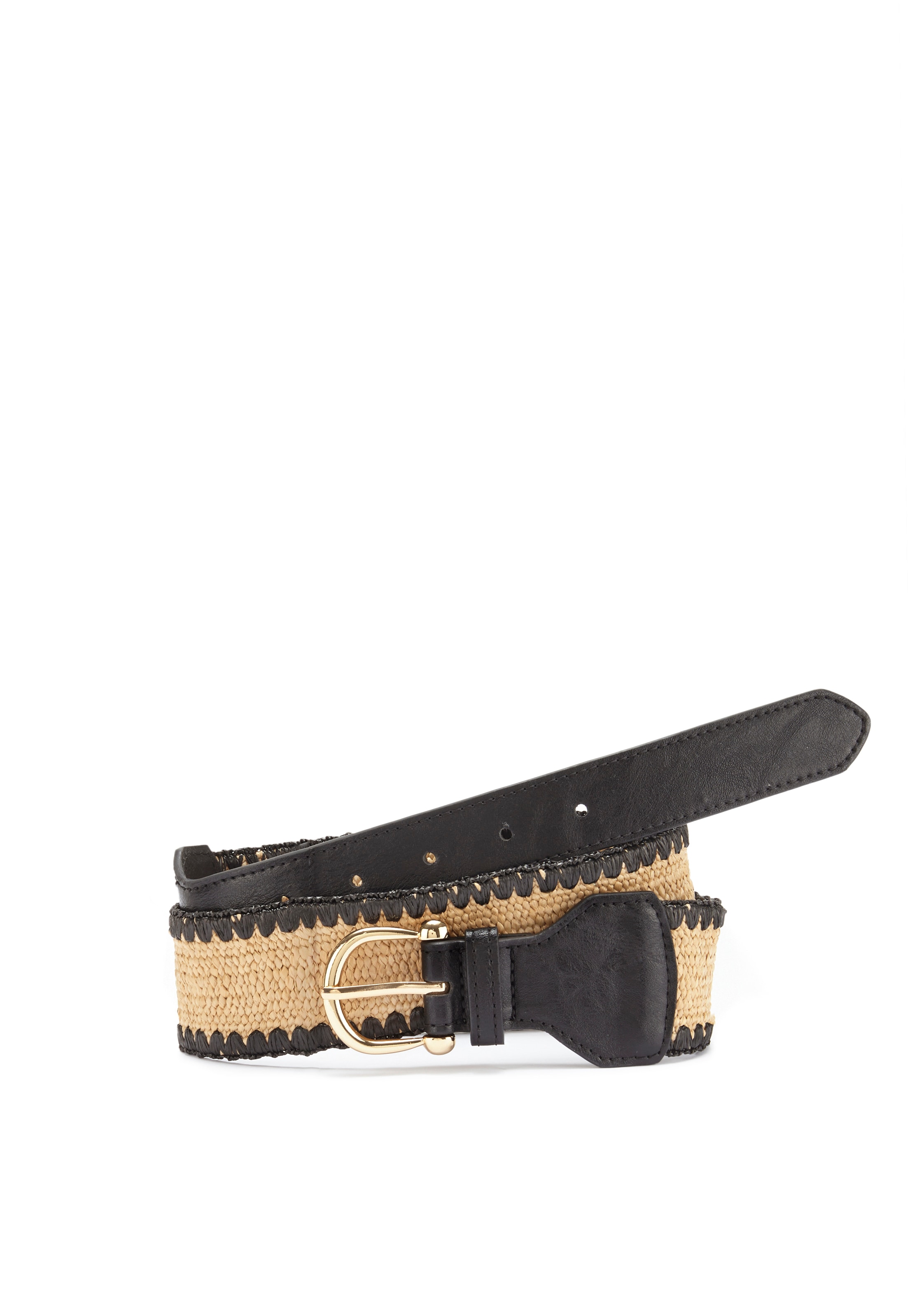 LASCANA Taillengürtel, Stretchgürtel, elastischer Gürtel in Bast-Optik für Kleid & Overall