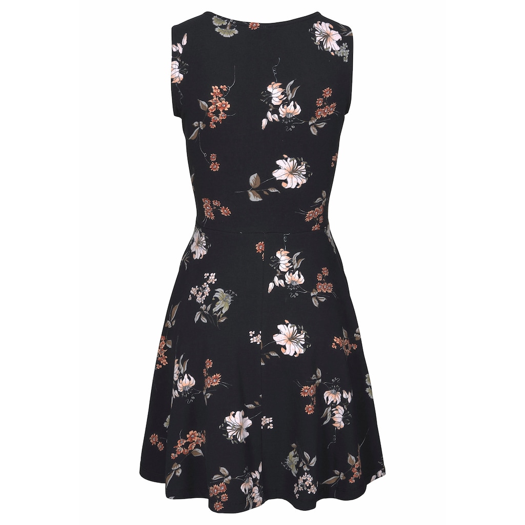Beachtime Strandkleid, mit Blumenprint, Minikleid, Sommerkleid aus Baumwolle