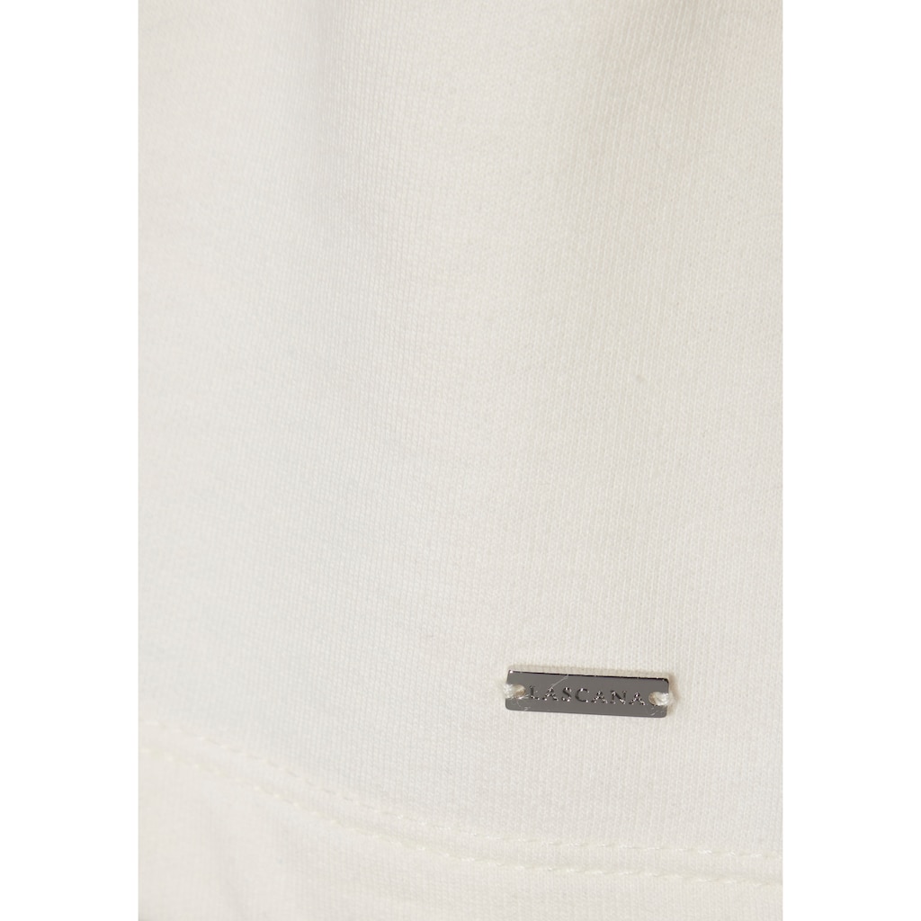 LASCANA Sweatjacke, mit Tunnelzug in der Taille, Loungewear