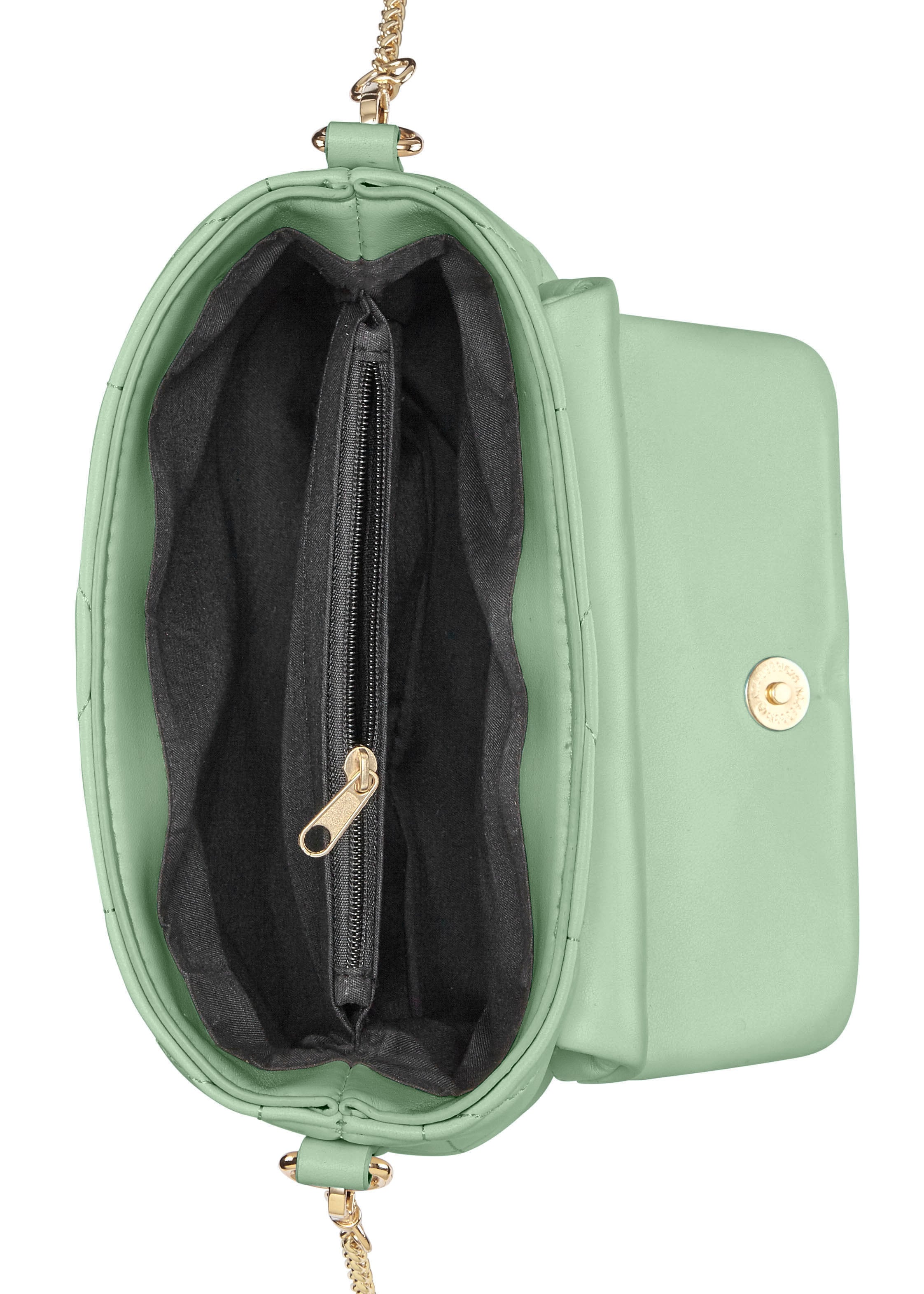 Vivance Umhängetasche »Minibag«, mit modischer Steppung, Kettentasche, Handtasche, Crossbody Bag VEGAN